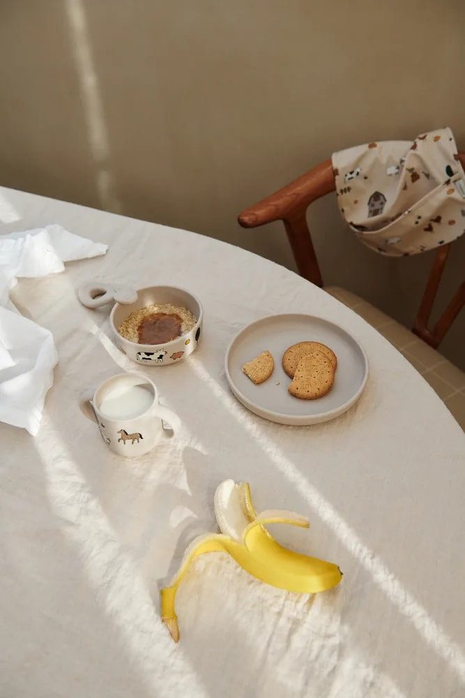 Liewood Kindergeschirr-Set Liewood Kindergeschirr Set - Vivi, Silikon, Bauernhof/Sandy