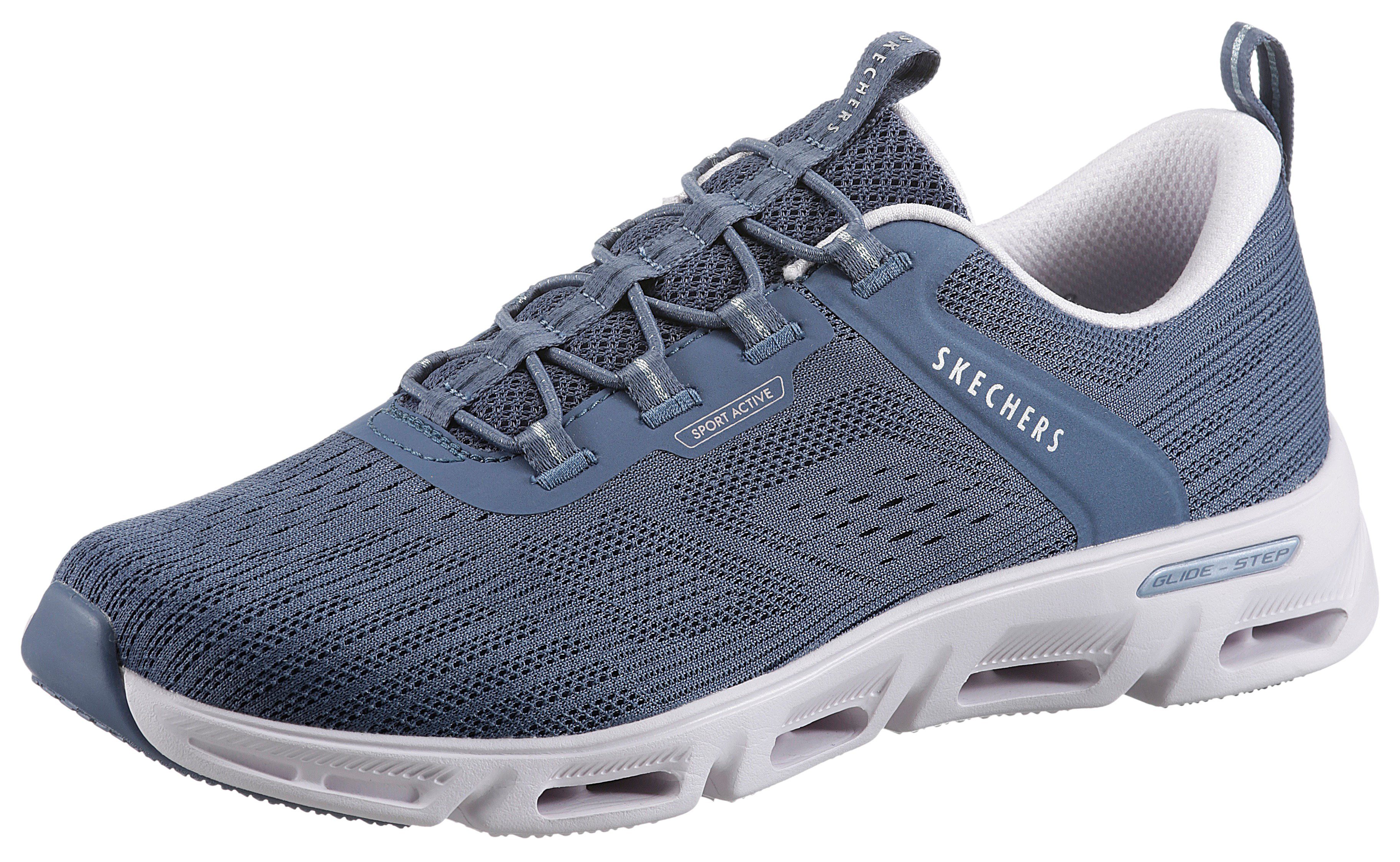 Skechers GLIDE-STEP GRATIFY-RENOWN Slip-On Sneaker Trainingsschuh, Freizeitschuh mit Air-Cooled Memory Foam