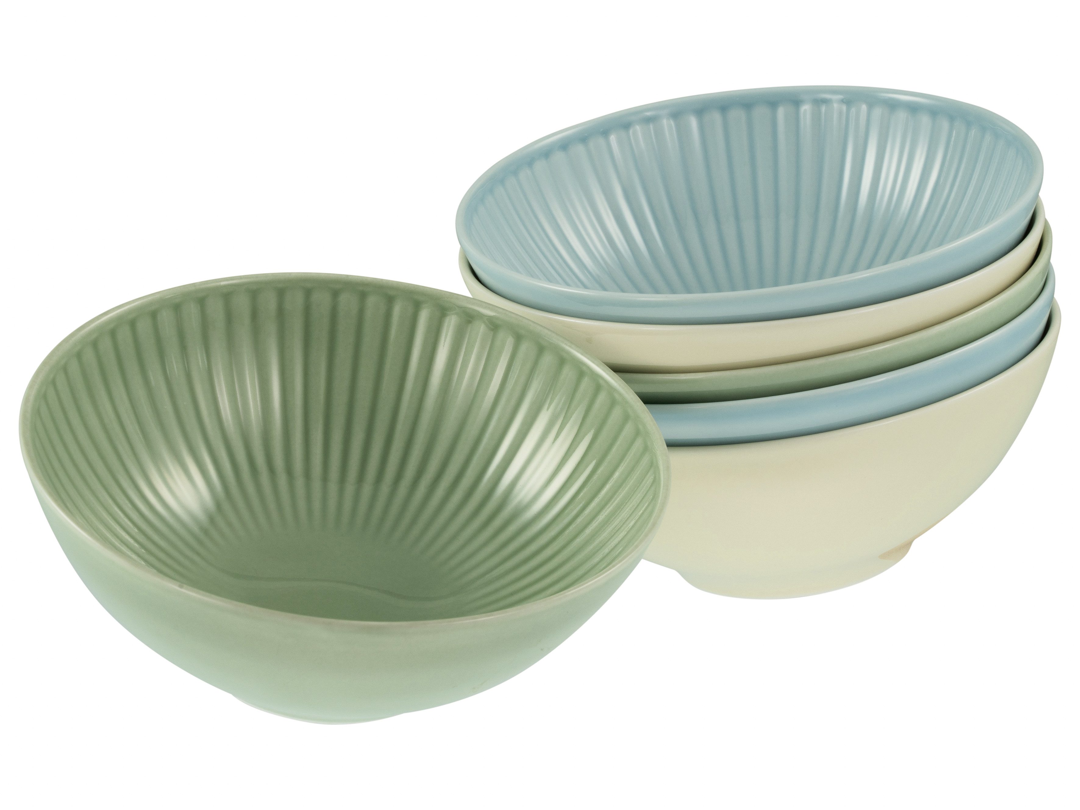 creaTable Müslischale Valencia, Mehrzweckschale 6-tlg, Porzellan, (Set, 6-tlg), Elegant, Boho Chic