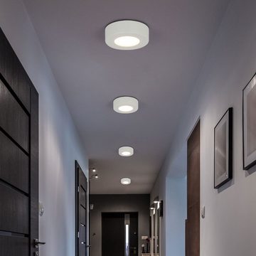 etc-shop LED Panel, LED-Leuchtmittel fest verbaut, Warmweiß, LED Decken Aufbau Lampe rund Wohn Schlaf Zimmer Beleuchtung Flur