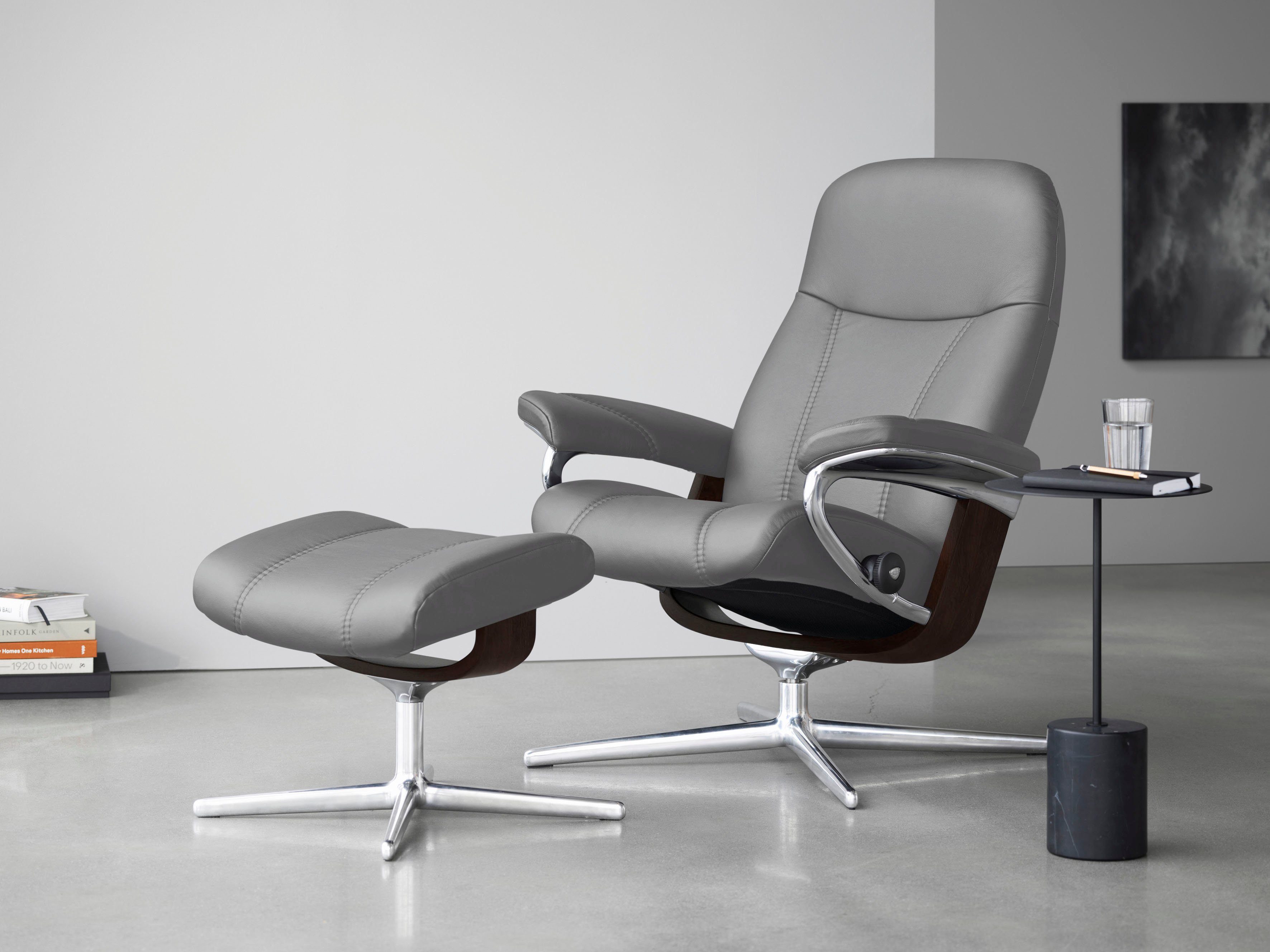 Stressless® Relaxsessel Consul, mit Cross Base, Größe S, M & L, Holzakzent Braun