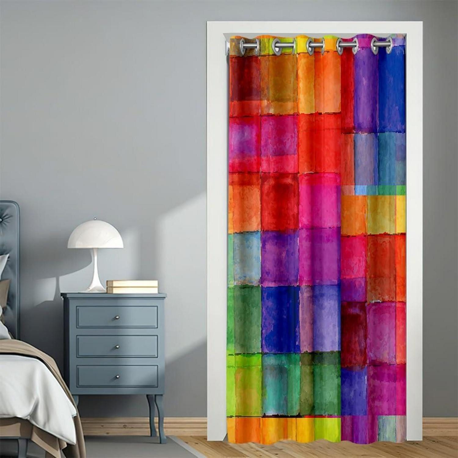 LuxusKollektion Türvorhang Vorhang Blickdicht Ösen Mehrfarbig 168x229cm (1 St)