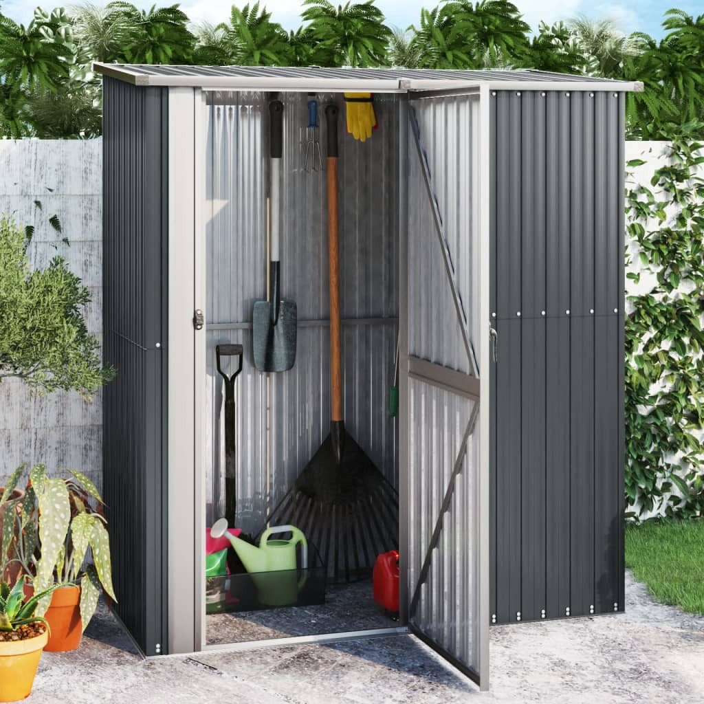 Thumbnail - vidaXL Gerätehaus, Geräteschuppen Anthrazit 180,5x97x209,5 cm Verzinkter Stahl