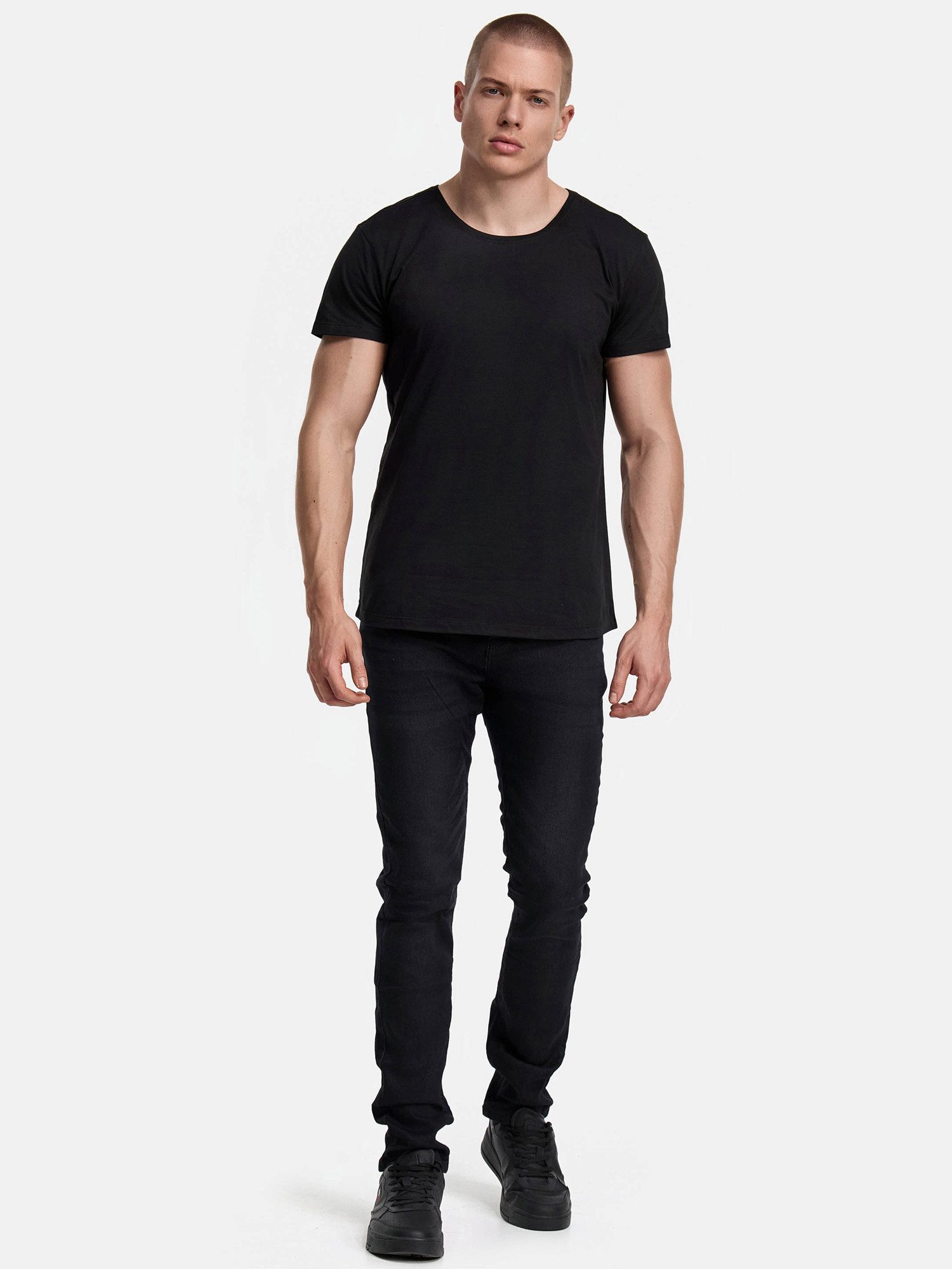 Tazzio T-Shirt E106 (Packung, 7-tlg., 7er-Pack) Herren Basic Rundhalsshirt