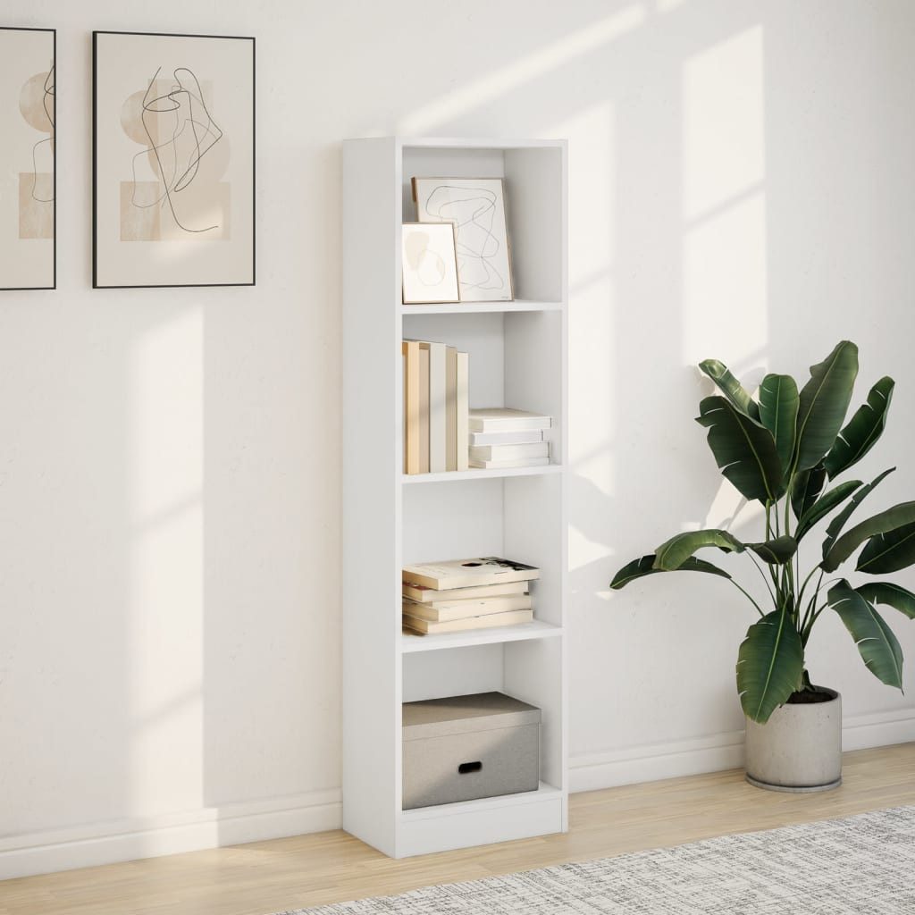 vidaXL Bücherregal Bücherregal Weiß 40x24x143 cm günstig online kaufen