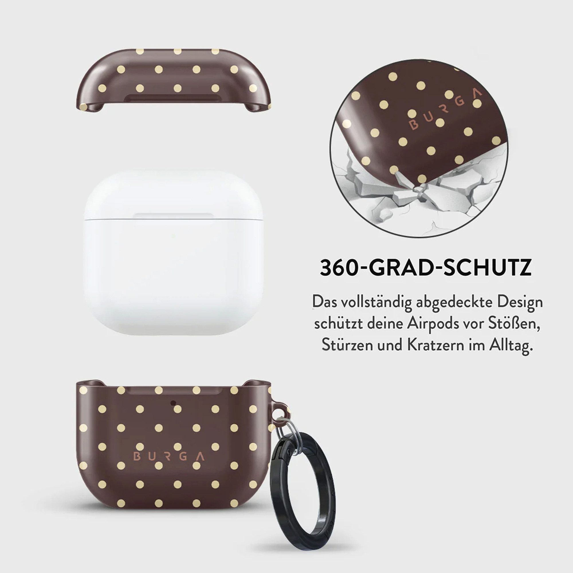 BURGA Kopfhörer-Schutzhülle Burga Hardcase Hülle Apple AirPods 4 - Sorry Busy