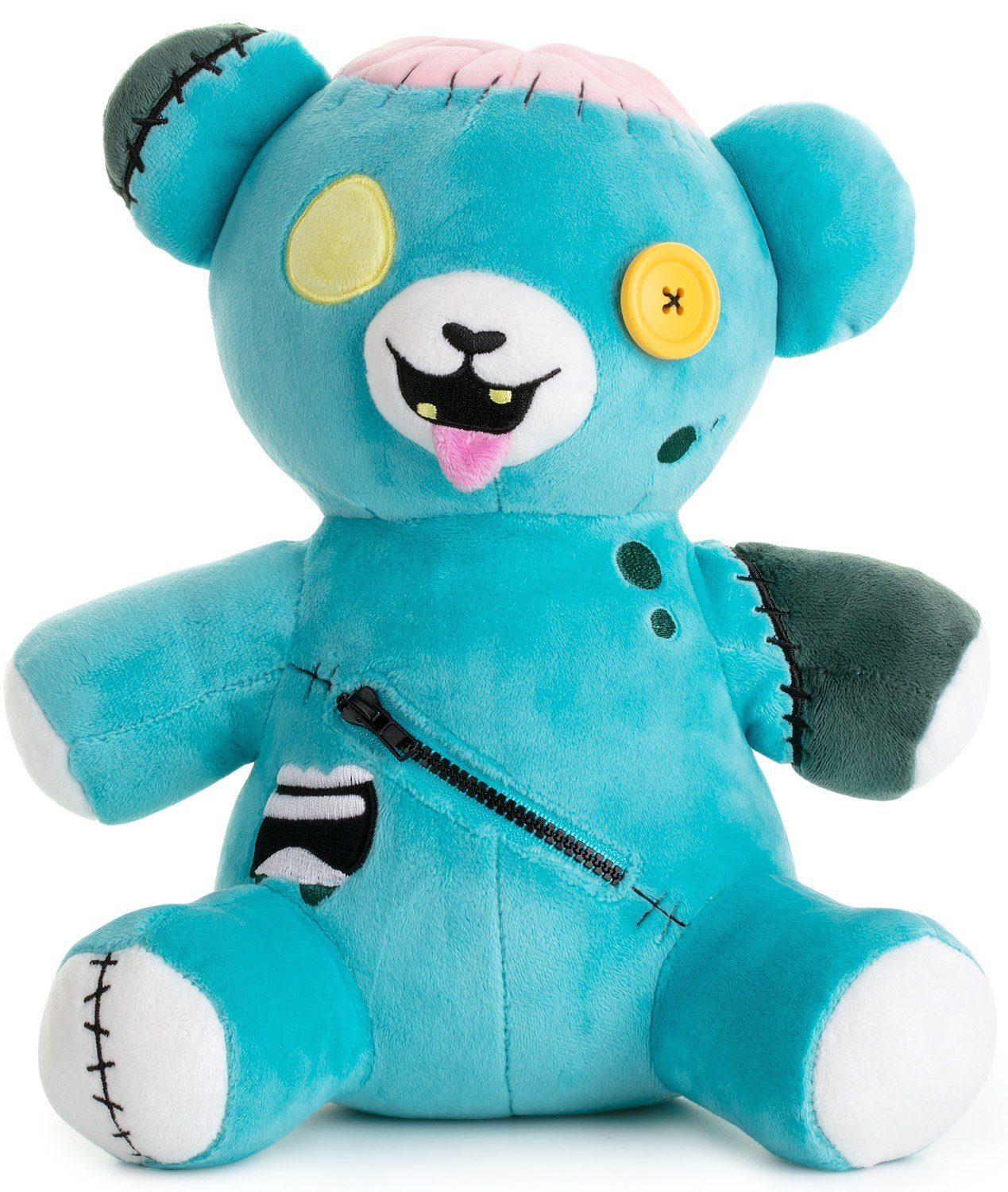 Corimori Kuscheltier Frankie der Zombie-Teddy, 27cm Stofftier (Geschenk, Packung, Geschenk), Plüschtier, Plüsch Zombie Teddy, Teddybär, Kuscheltier, Bär, türkis