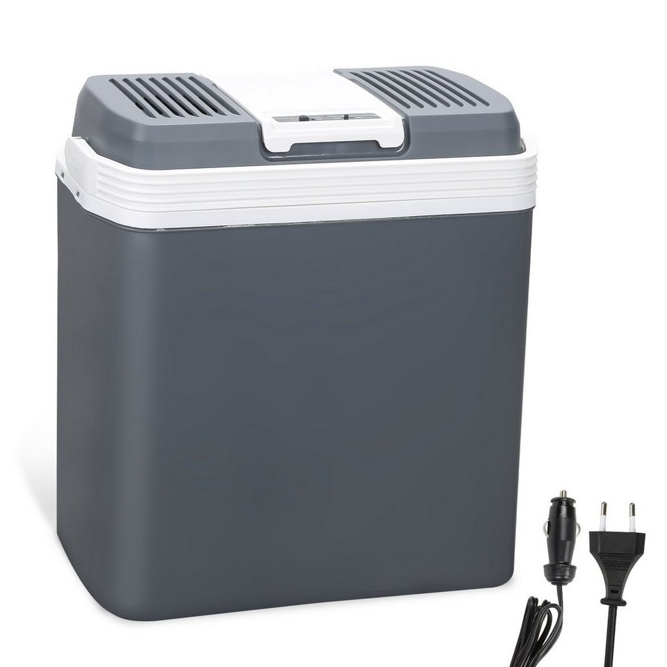 Clanmacy Outdoor-Flaschenkühler Kühlbox Elektrischer Kühler und Wärmer 24  Liter Kühlboxen mit Tragbarem Automatikgriff 230V AC und 12V DC Steckern  für Autocamping Reisen Picknicks und Zuhause ECO und Max Modus Design  Energieklasse A