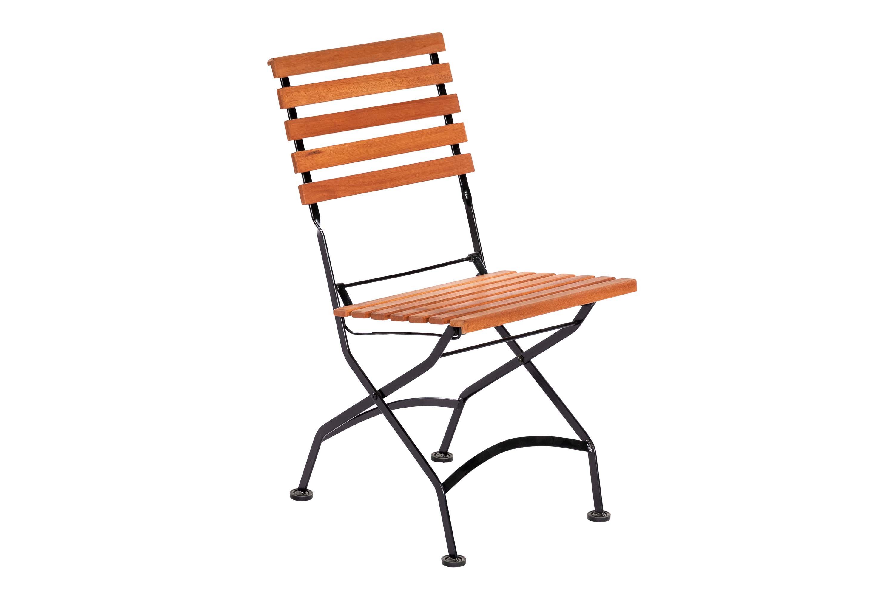 MERXX Garten-Essgruppe Schlossgarten, (Set, 1 Klapptisch, 4 Klappstühle, Flachstahl mit Eukalyptusholz)