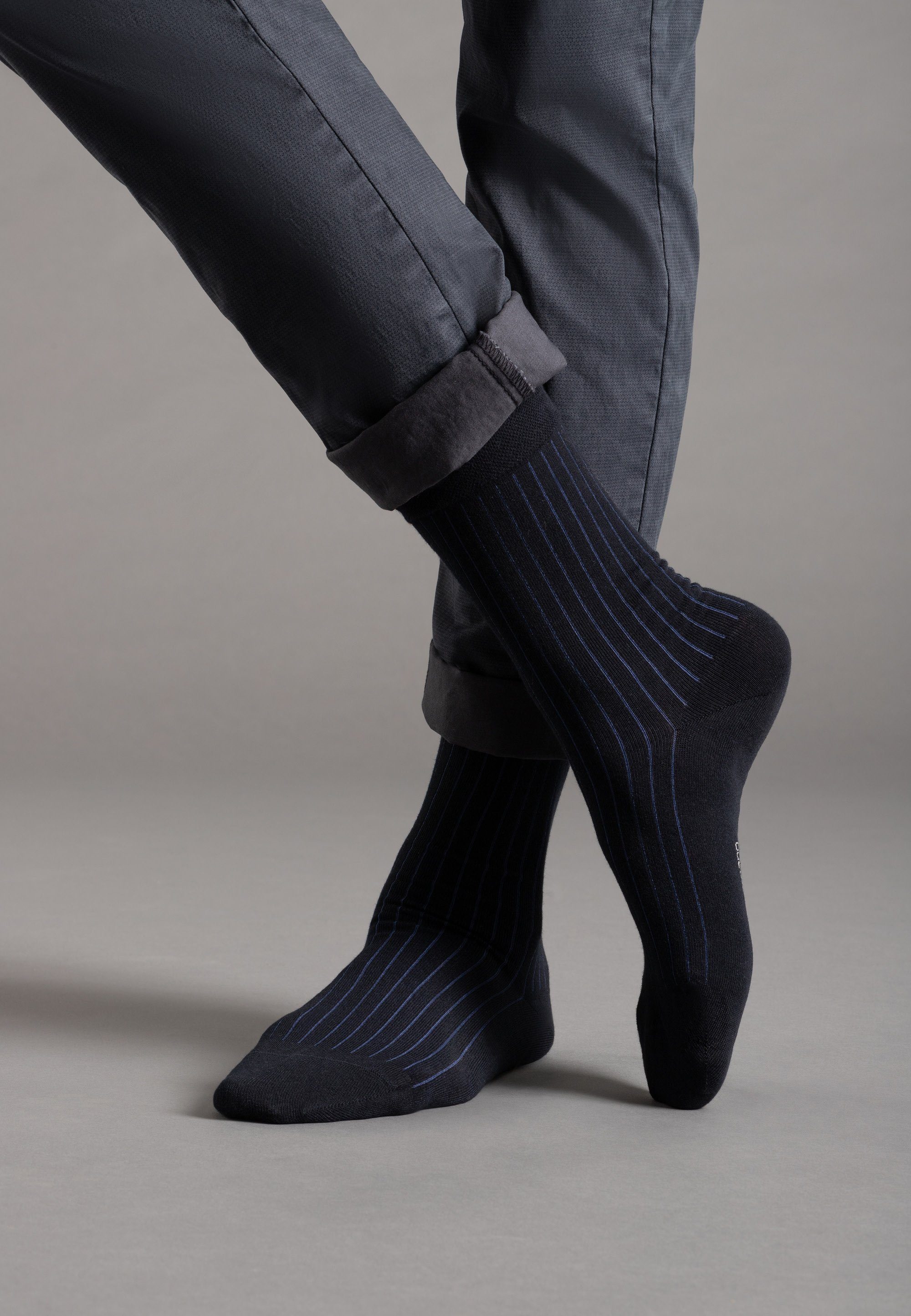 Camano Socken ca-soft (7-Paar) mit weichem Komfortbund blau, dunkelblau