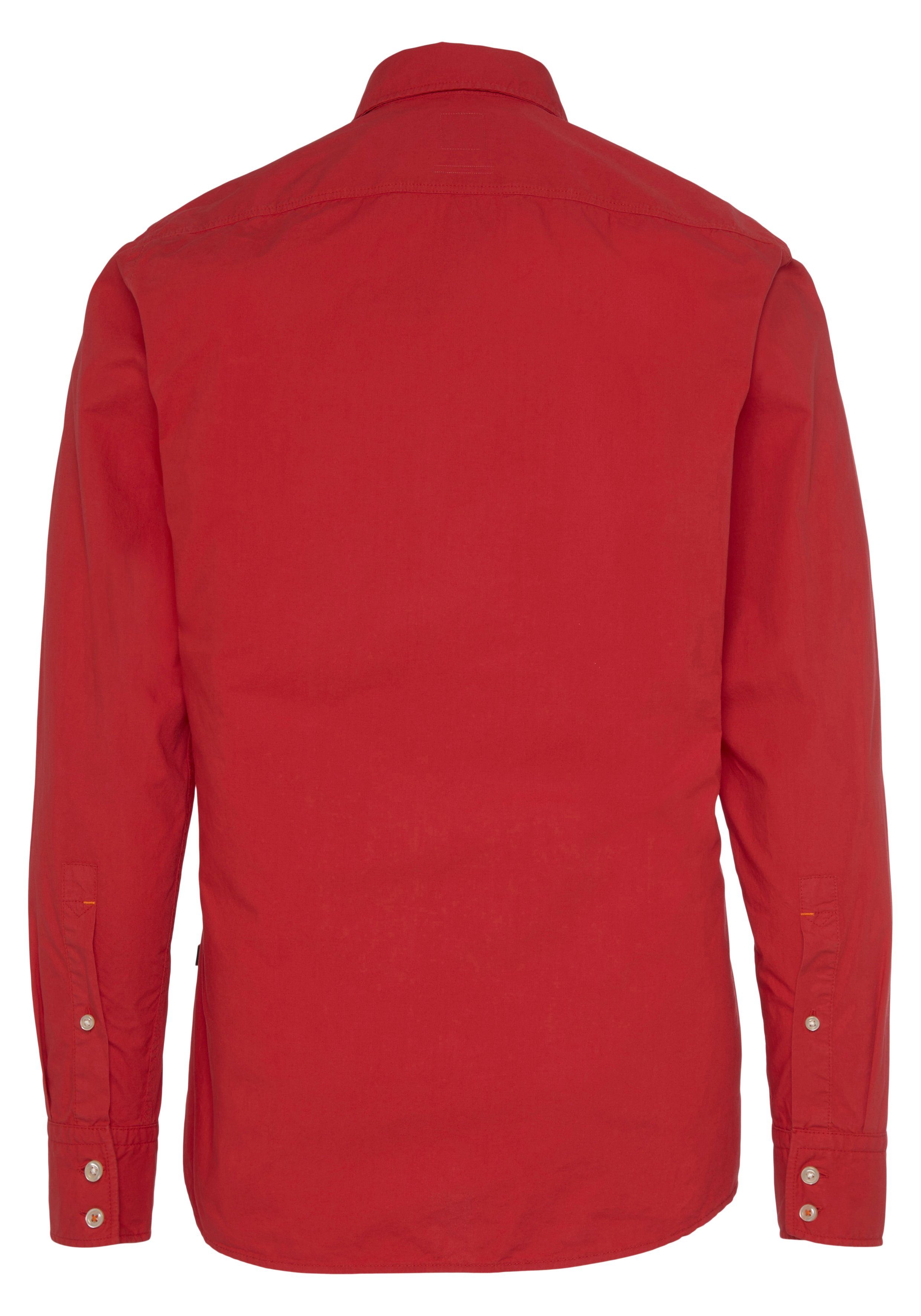 bright_red mit Relegant_6 Brusttasche praktischer ORANGE Langarmhemd BOSS