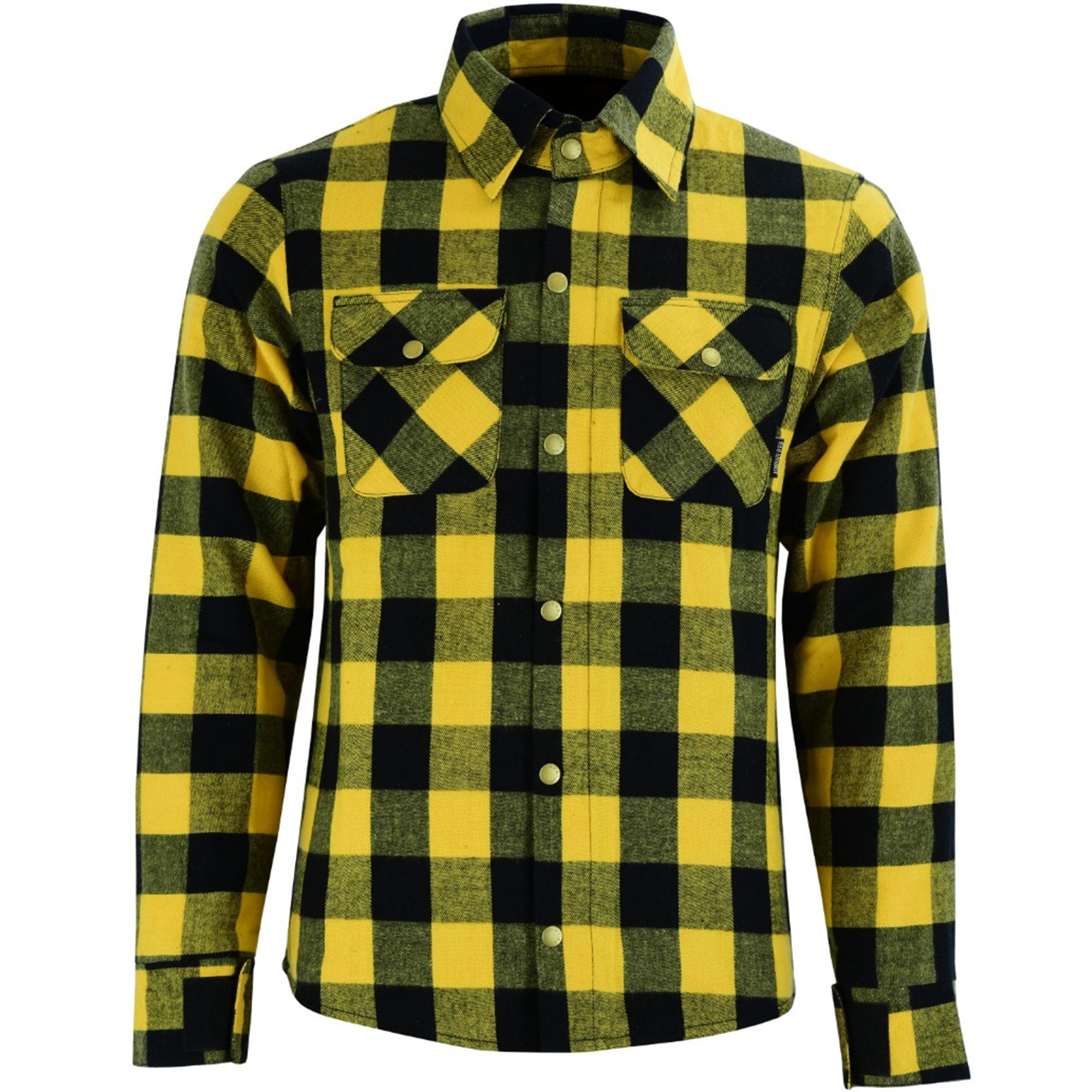 BULLDT Motorradjacke BLD1201 (mit 4 CE-Protektoren) BULLDT Herren Motorradhemd Holzfäller-Look Hemd