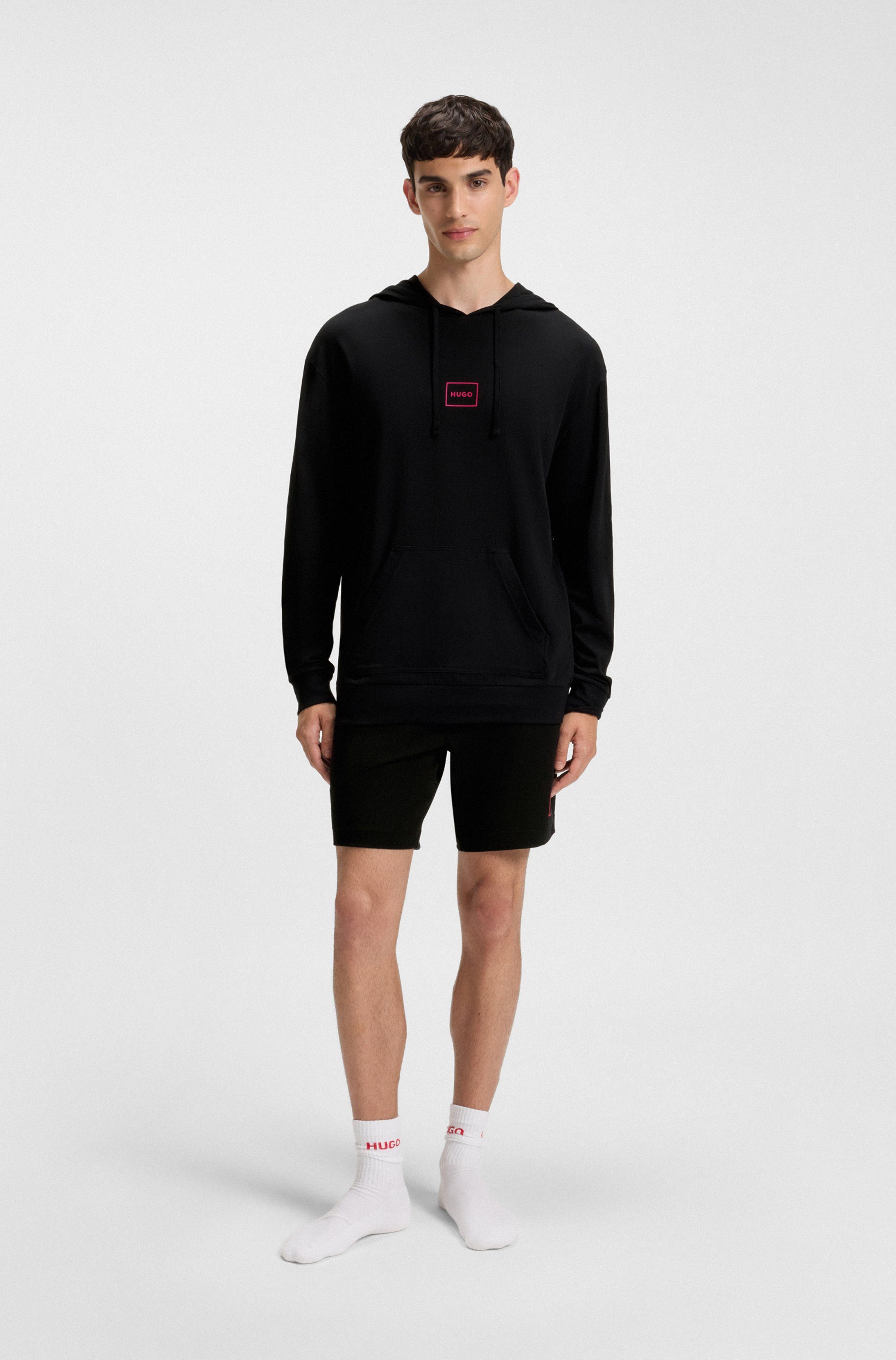 HUGO Kapuzensweatshirt mit Markenlabel