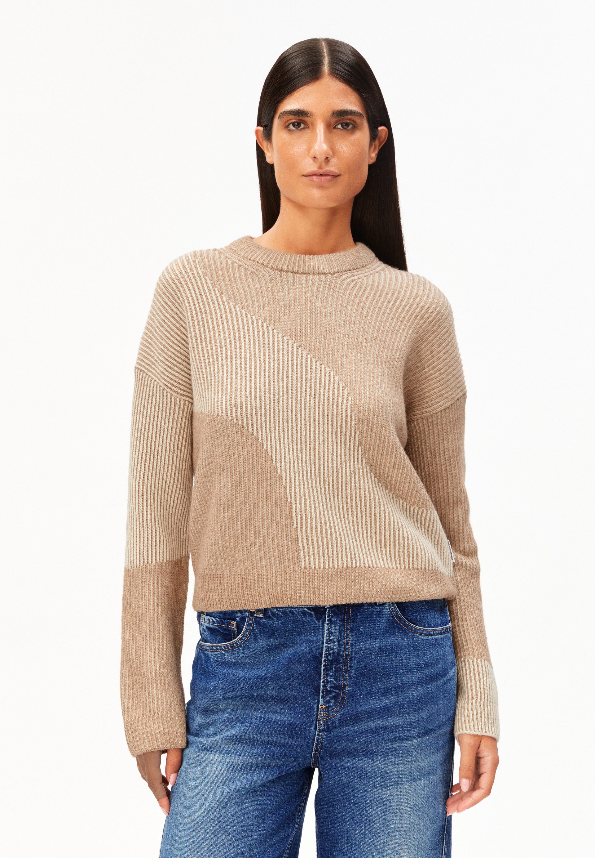 Armedangels Strickpullover MAYRAA VANISE Pullover aus Bio-Woll Mix Loose Fit