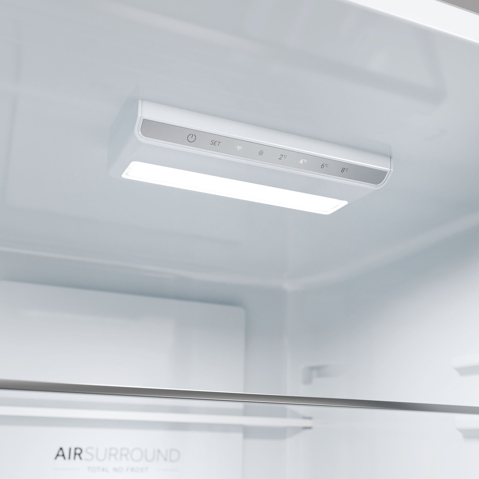 Air cm Haier Inox Surround, Total No Edelstahlfront Intelligenz breit, Kühlschrank 185 hoch, hOn HDW1618DNPK, Frost cm App 59,5 Künstliche