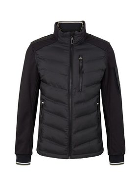 TOM TAILOR Blouson Halb Wattierte Steppjacke ohne Kapuze Outdoor Übergangs Blouson 4665 in Schwarz-2