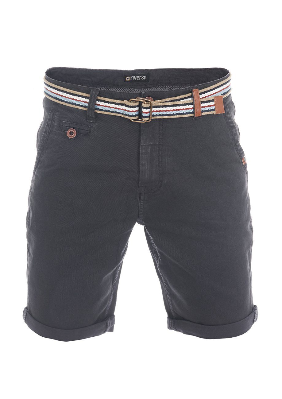 riverso Chinoshorts Herren Shorts RIVKlaas Regular Fit Bermudashorts mit Gürtel