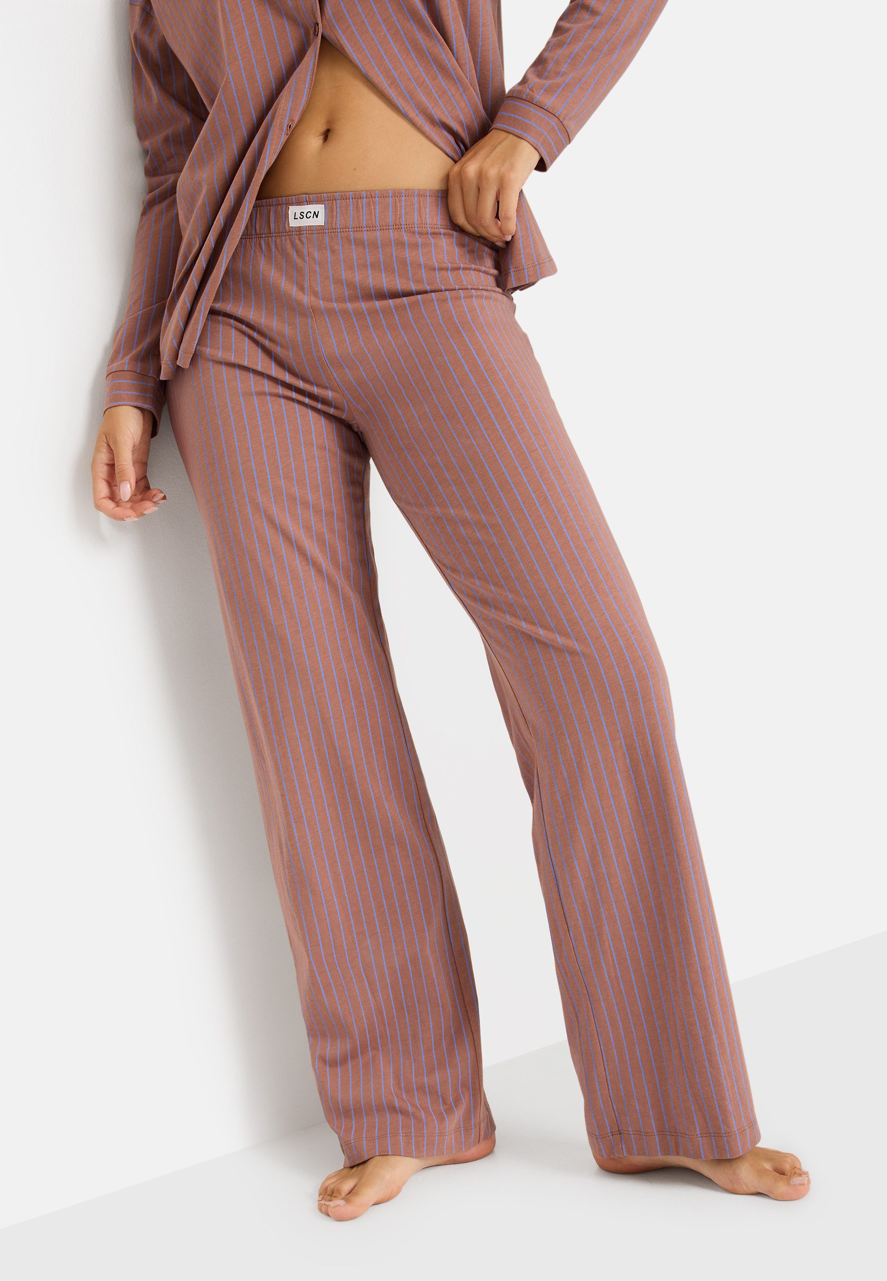 LSCN by LASCANA Pyjamahose (1-tlg) mit weitem Bein