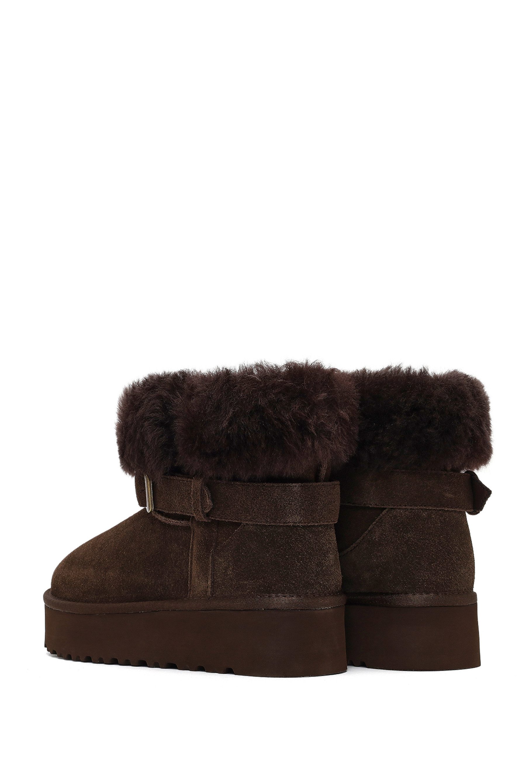 Derimod Teddy-Stiefel aus Veloursleder Ankleboots