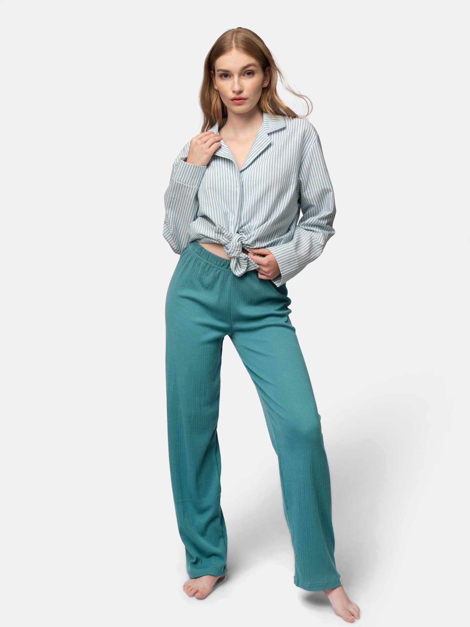 Pyjamahose aus Derby Rib
