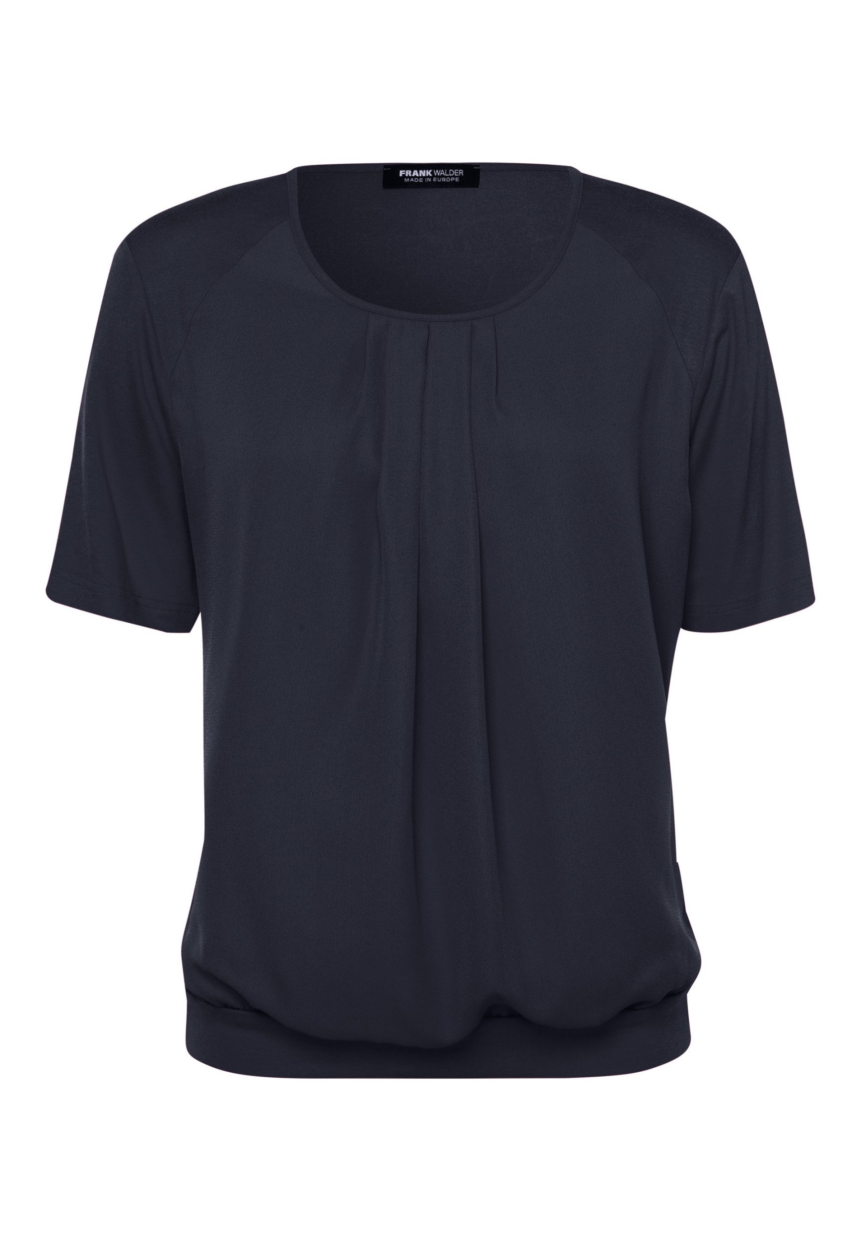 FRANK WALDER Blusenshirt - Damen Bluse - Kurzarmbluse mit eleganter Faltenpartie