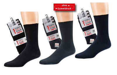 cwonlineshop Diabetikersocken »6 Paar Damen & Herren Gesundheitssocken Wellness Socken ohne Gummi 100 % Baumwolle Schwarz« (6-Paar)