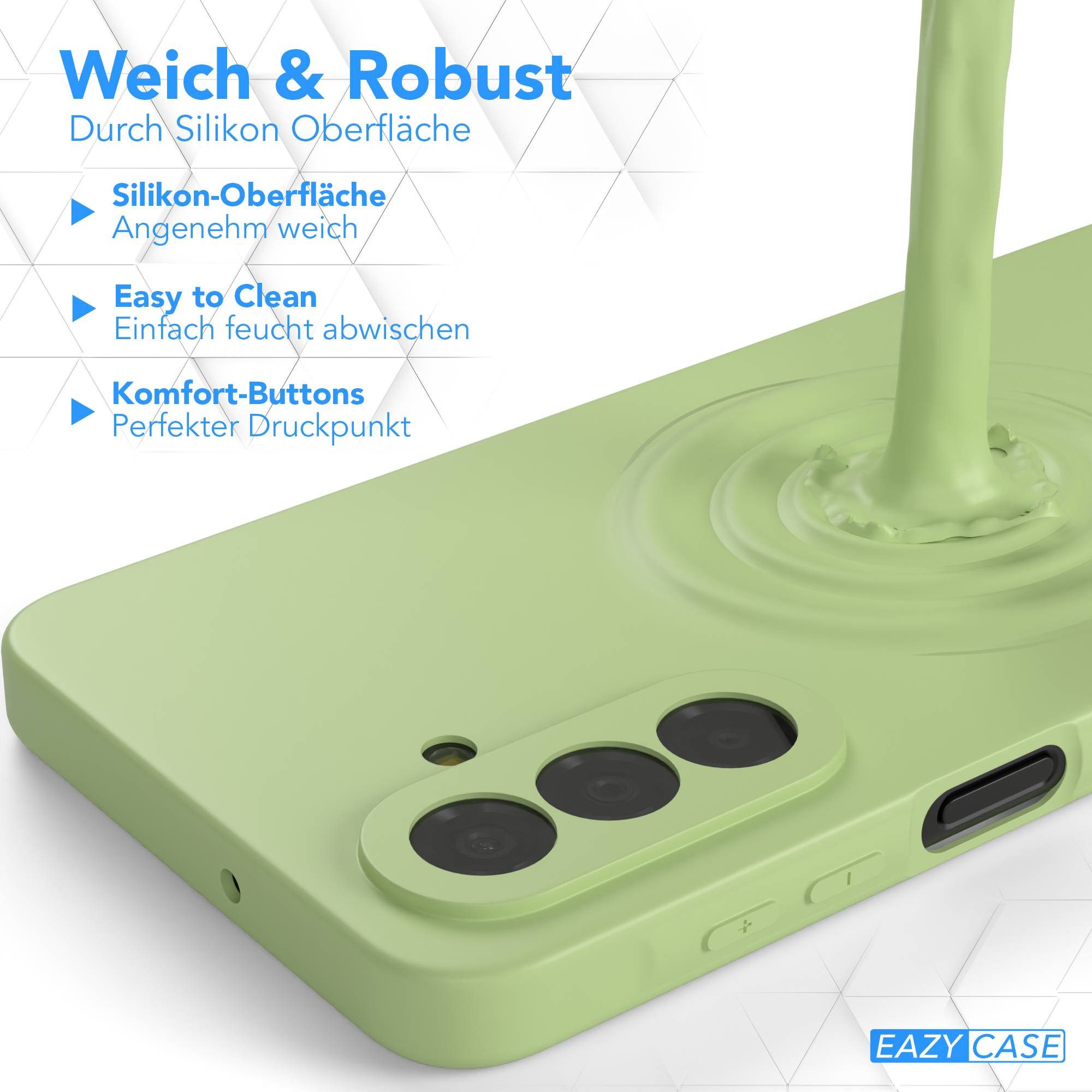 EAZY CASE Handyhülle MagSafe Silikon für Samsung Galaxy A17 6,7 Zoll, Schutzhülle MagSafe kompatibel Anti-Slip Oberfläche kratzfest Grün – Bild 5 von 5