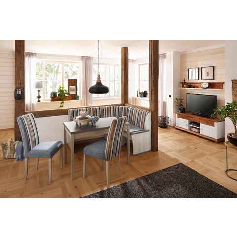 Home affaire Essgruppe Denis, (Set, 3-tlg), Set bestehend aus Essbank, Tisch und 2 Stühlen