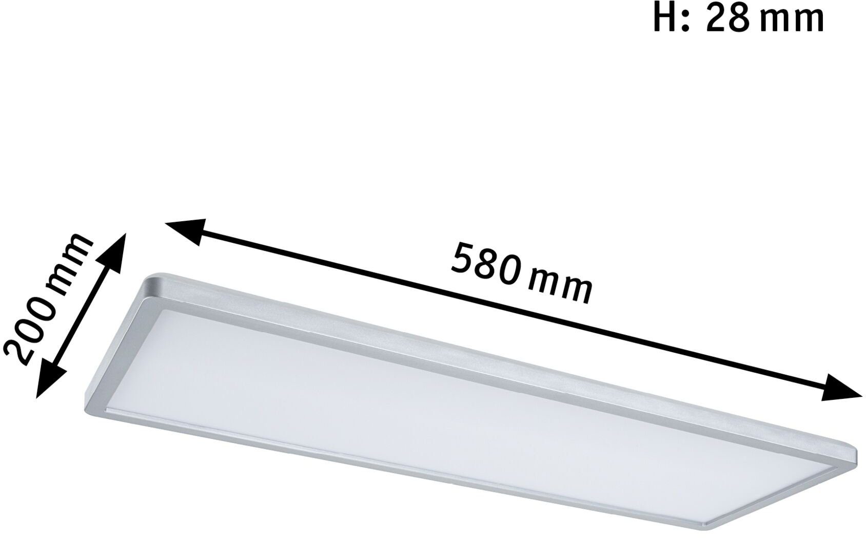 integriert, LED Warmweiß Shine, Panel Paulmann fest Atria LED