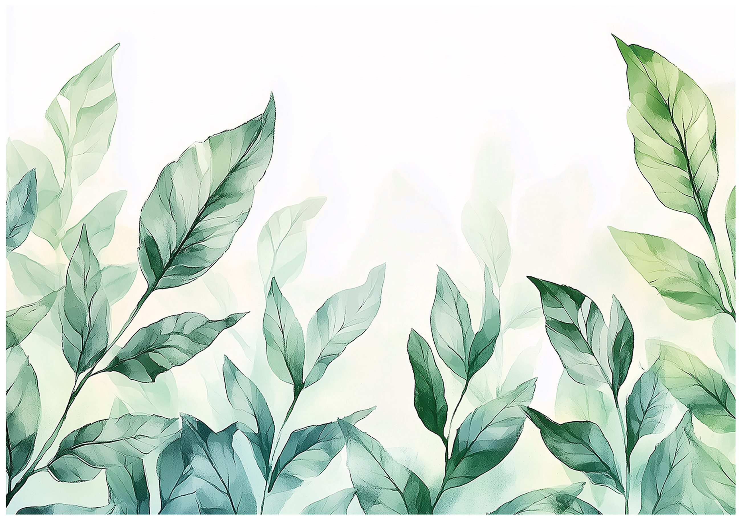 Fototapete Blätter Natur Grün Vlies Tapete Wohnzimmer Schlafzimmer Wandtapete