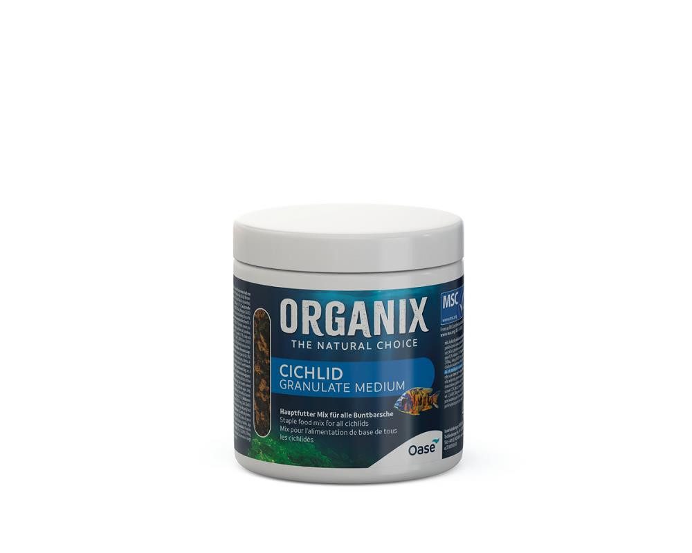 Fisch-Futterspender Oase ORGANIX Cichlid Granulatfutter Größe M 250 ml- tägliche Fütterung