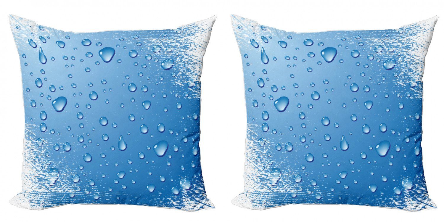 Kissenbezüge Modern Accent Doppelseitiger Digitaldruck, Abakuhaus (2 Stück), Grunge Realistische Water Bubbles