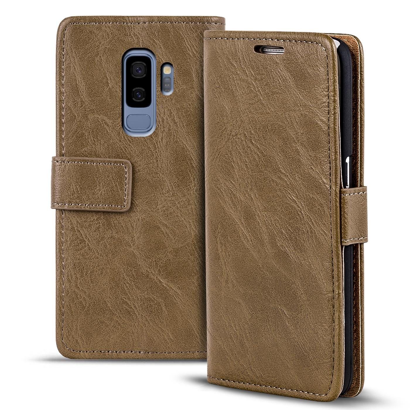 CoolGadget Handyhülle Retro Klapp Tasche Book Cover für Samsung Galaxy S9 5,8 Zoll, Schutzhülle Wallet Case Kartenfach Hülle für Samsung Galaxy S9