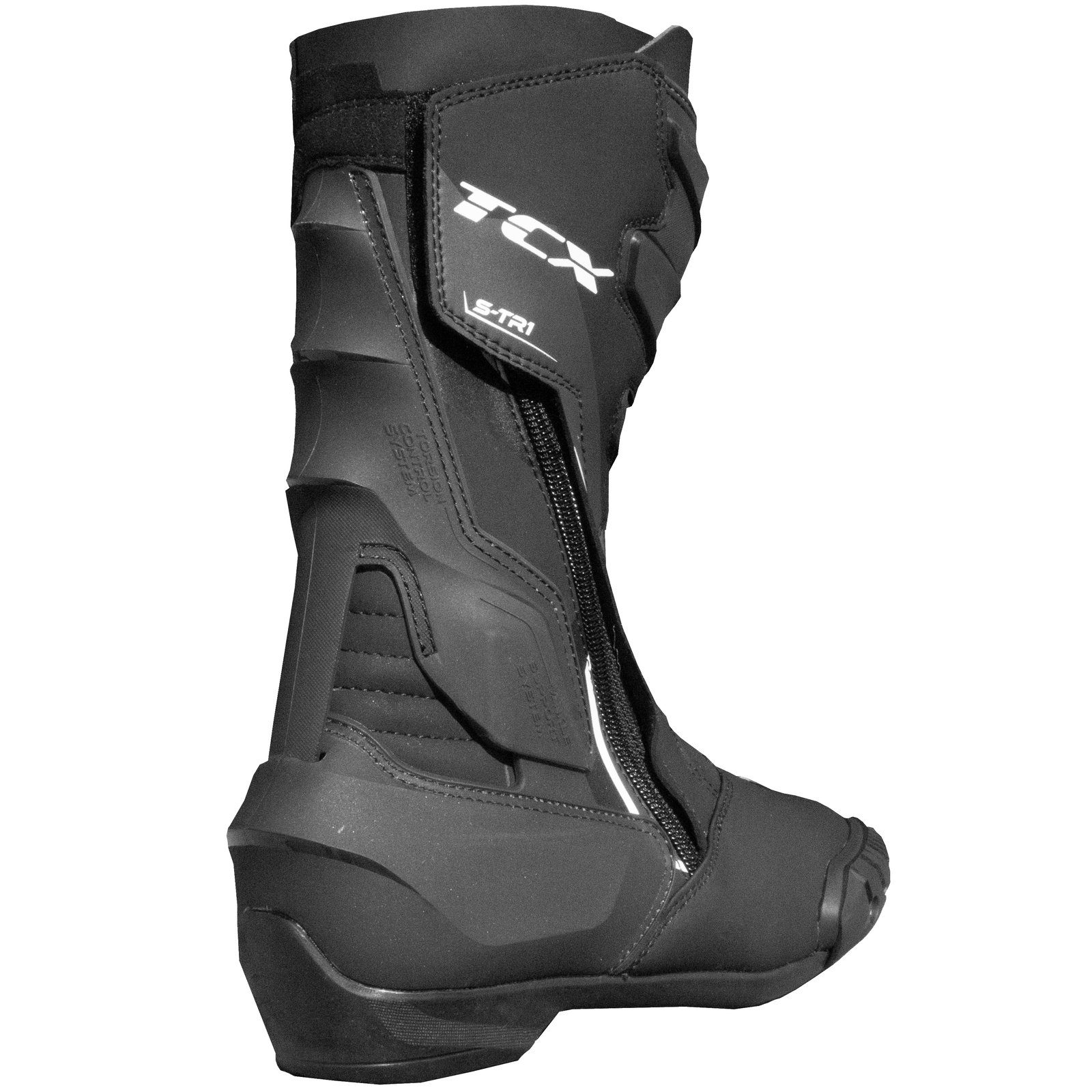 TCX TCX S-TR1 Motorradstiefel Damen schwarz / weiß Motorradstiefel (Packung, Antistatische und Öl- und Benzinfeste Sohle) motorradstiefel damen