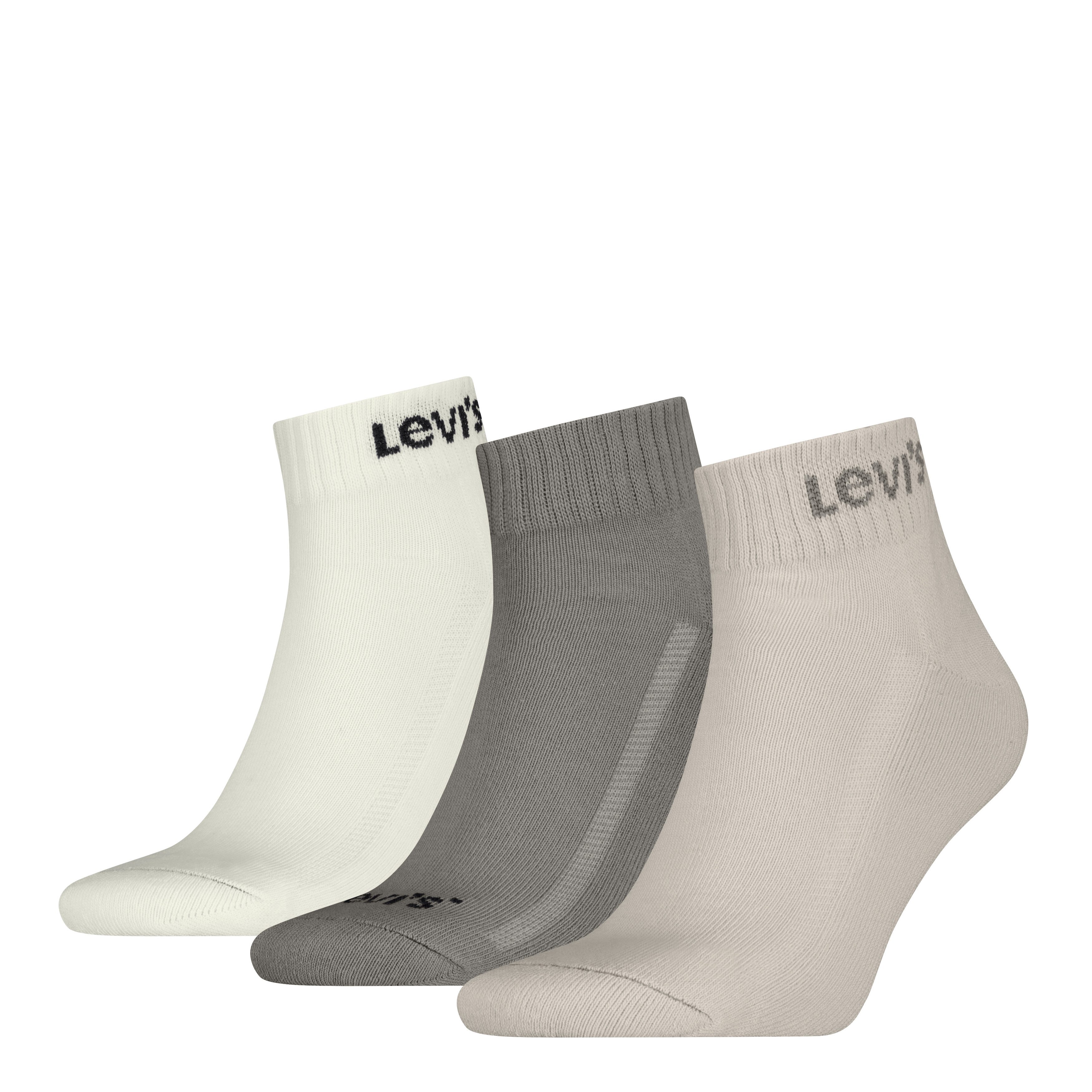 Levi's® Socken LEVIS UNI MID CUT ORANGE TAB 3P (3 Paar)