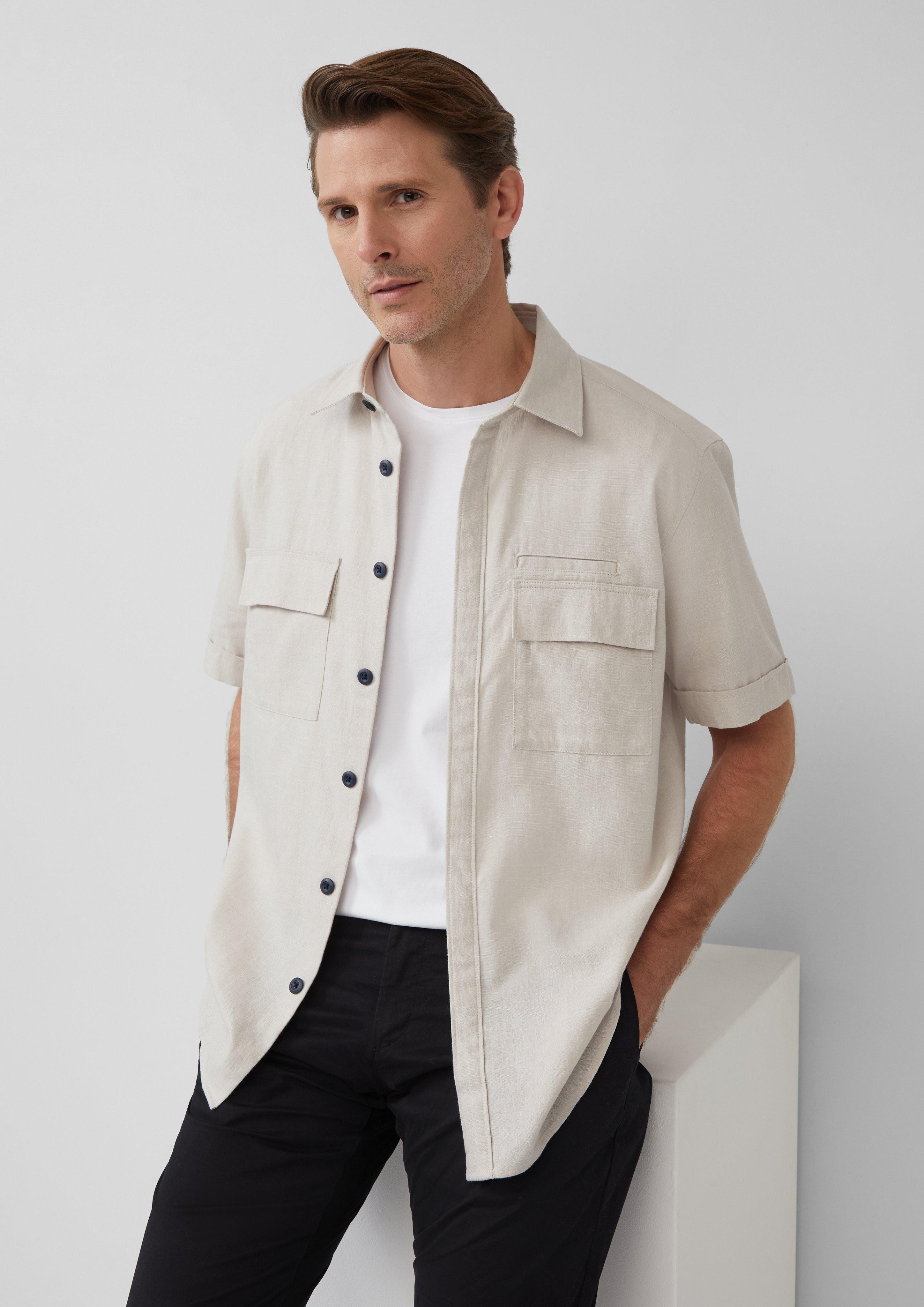 s.Oliver BLACK LABEL Kurzarmhemd Regular Fit: günstig online kaufen