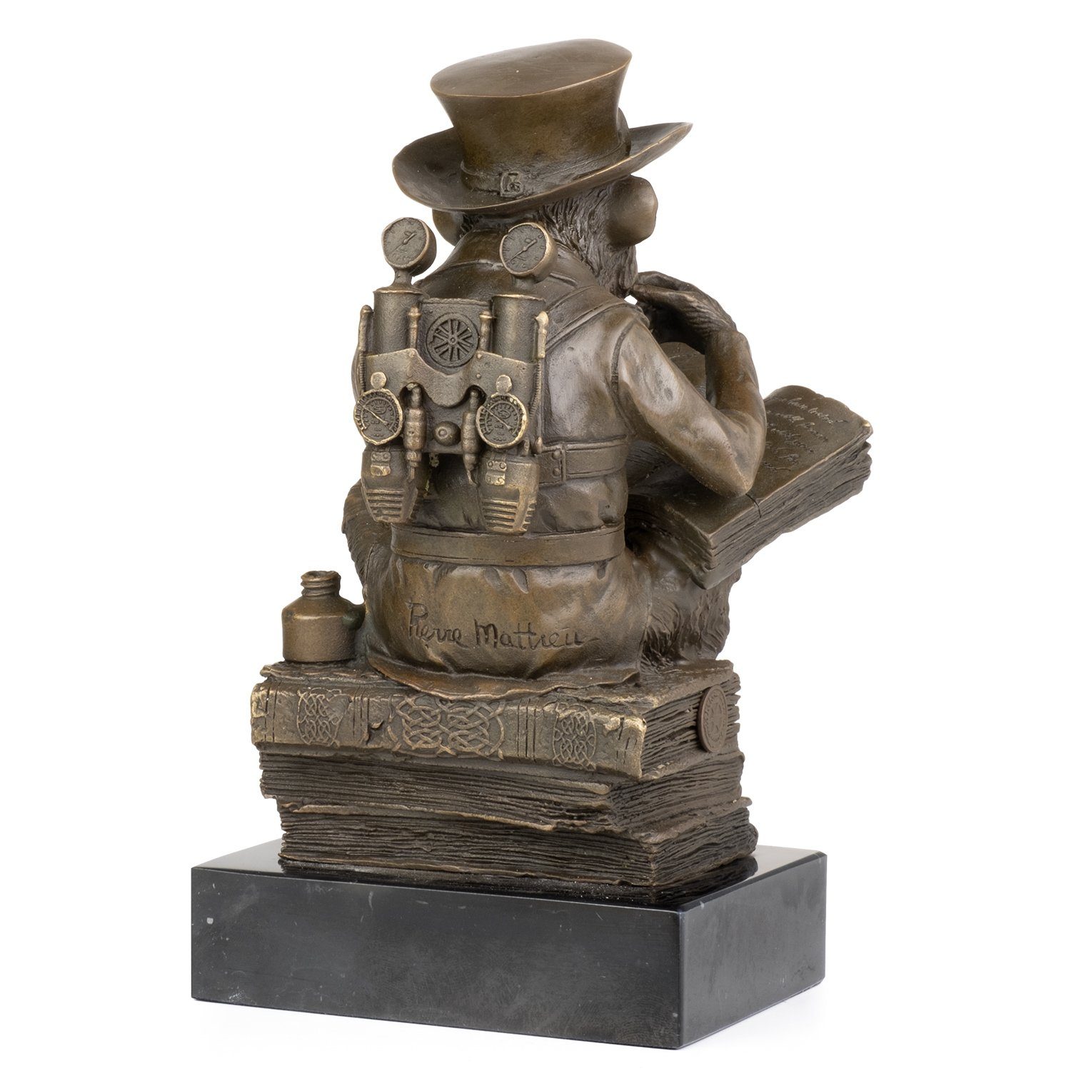 Figuren Skulptur Steampunk Skulpturen Affe, Antik-Stil Bronzefigur Statue Moritz