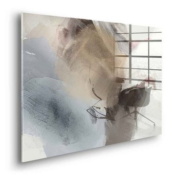 DOTCOMCANVAS® Acrylglasbild Fusion - Acrylglas, Acrylglasbild Fusion beige moderne abstrakte Kunst Druck Wandbild