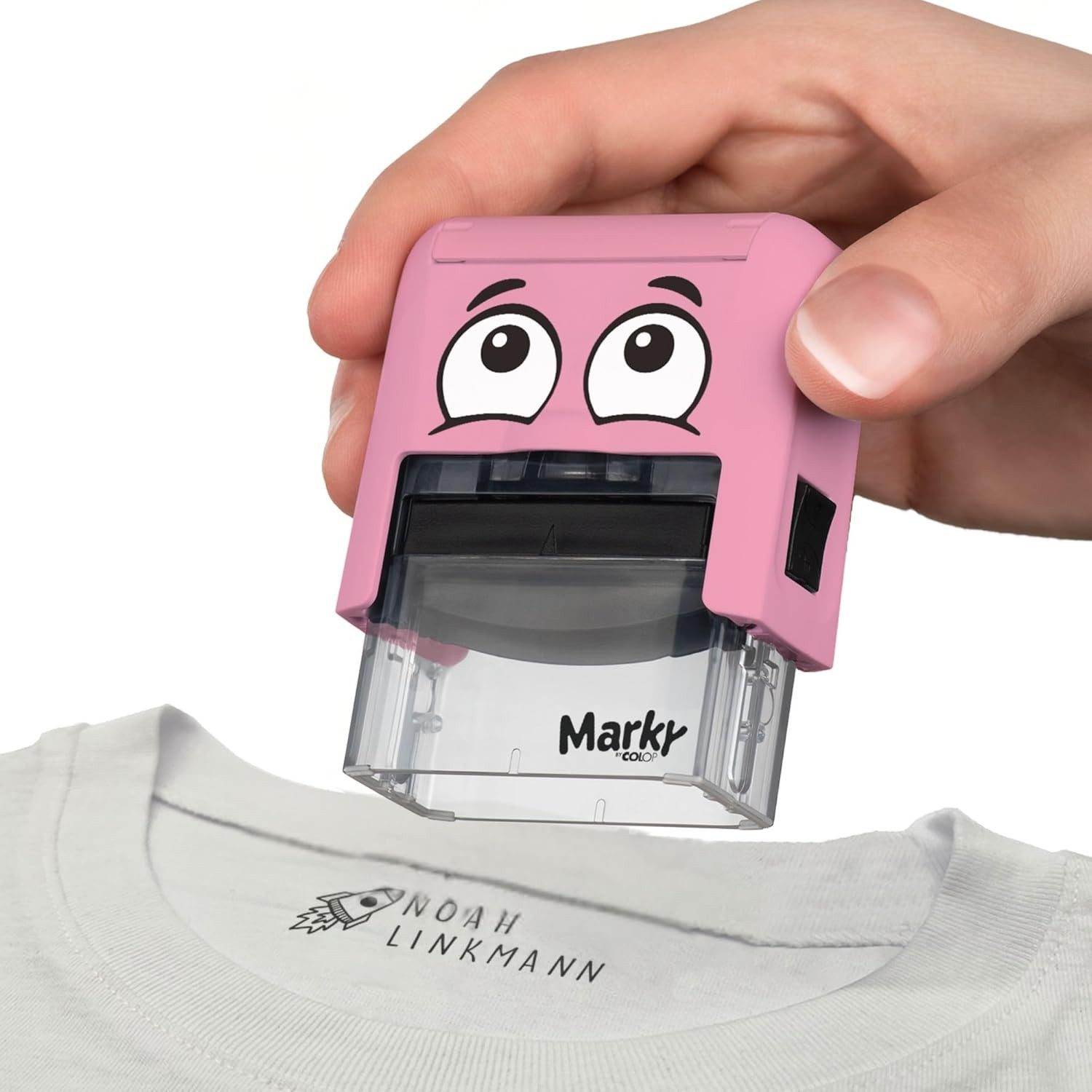 STAEDTLER Spiel COLOP MARKY Markier-Set rosa – Namens-Stempel für Kinder