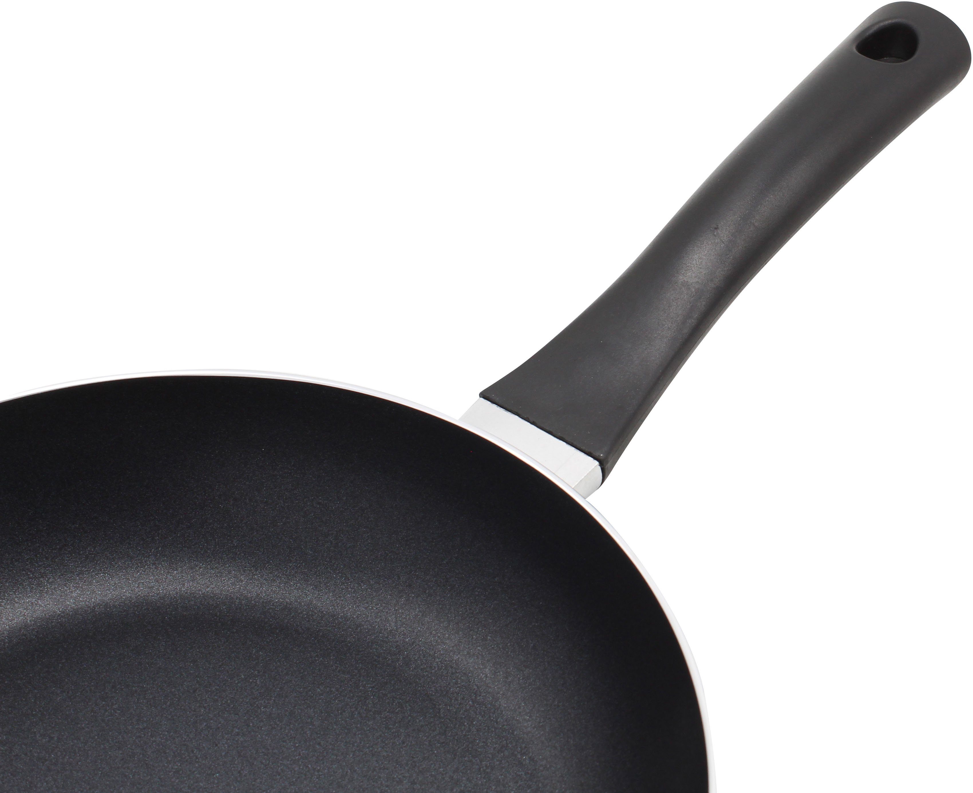 Krüger Wok Aluminium Wokpfanne, 28 cm, Aluminiumguss (1-tlg), für Induktions-Kochfelder geeignet