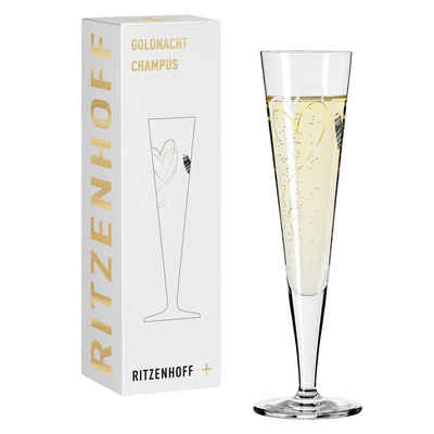 Ritzenhoff Champagnerglas Goldnacht, Kristallglas