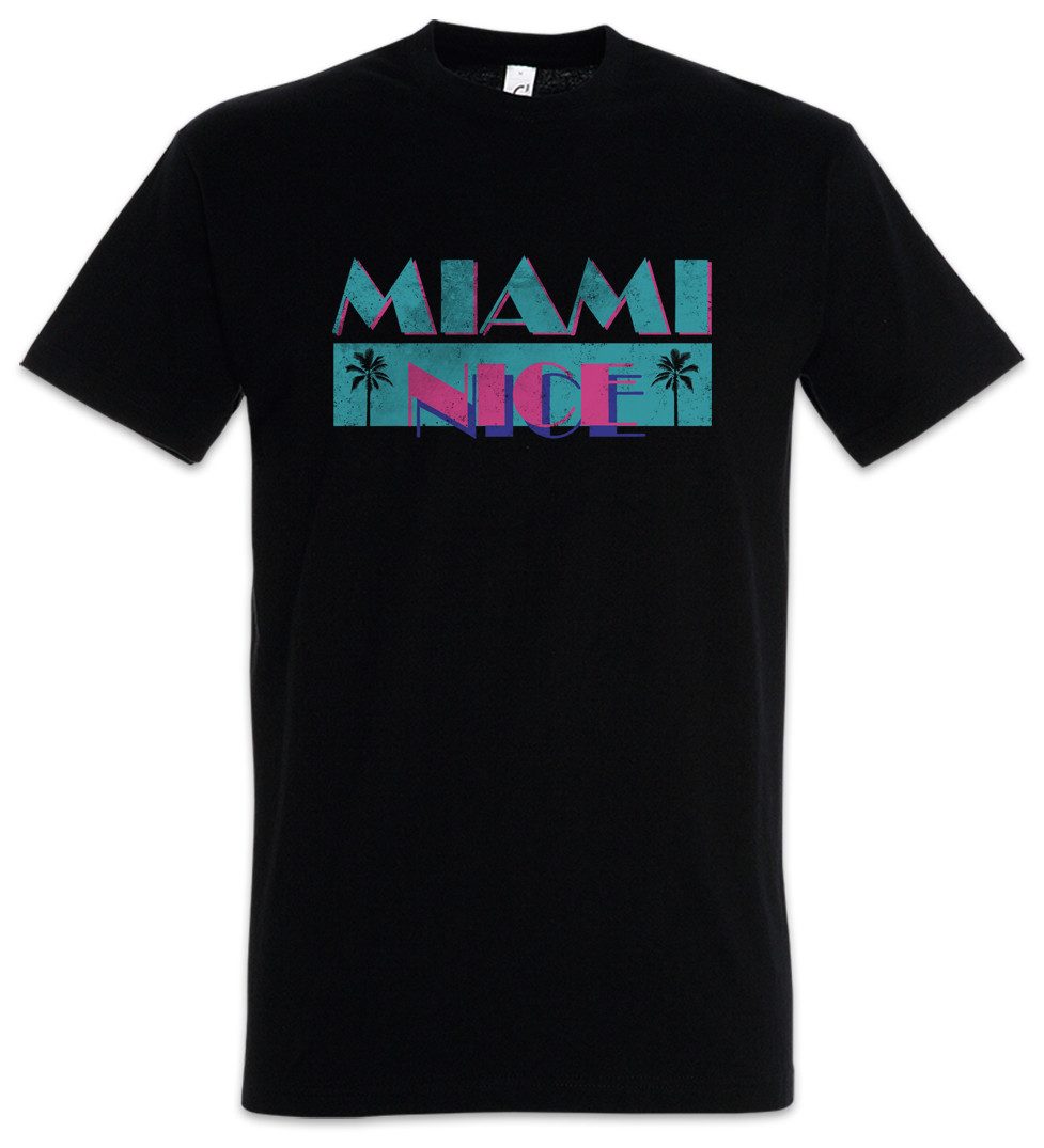 Urban Backwoods Print-Shirt Miami Nice Herren T-Shirt USA Florida Holidays Beach Strand Meer USA (1-tlg) Serie Vice Sun Palmen