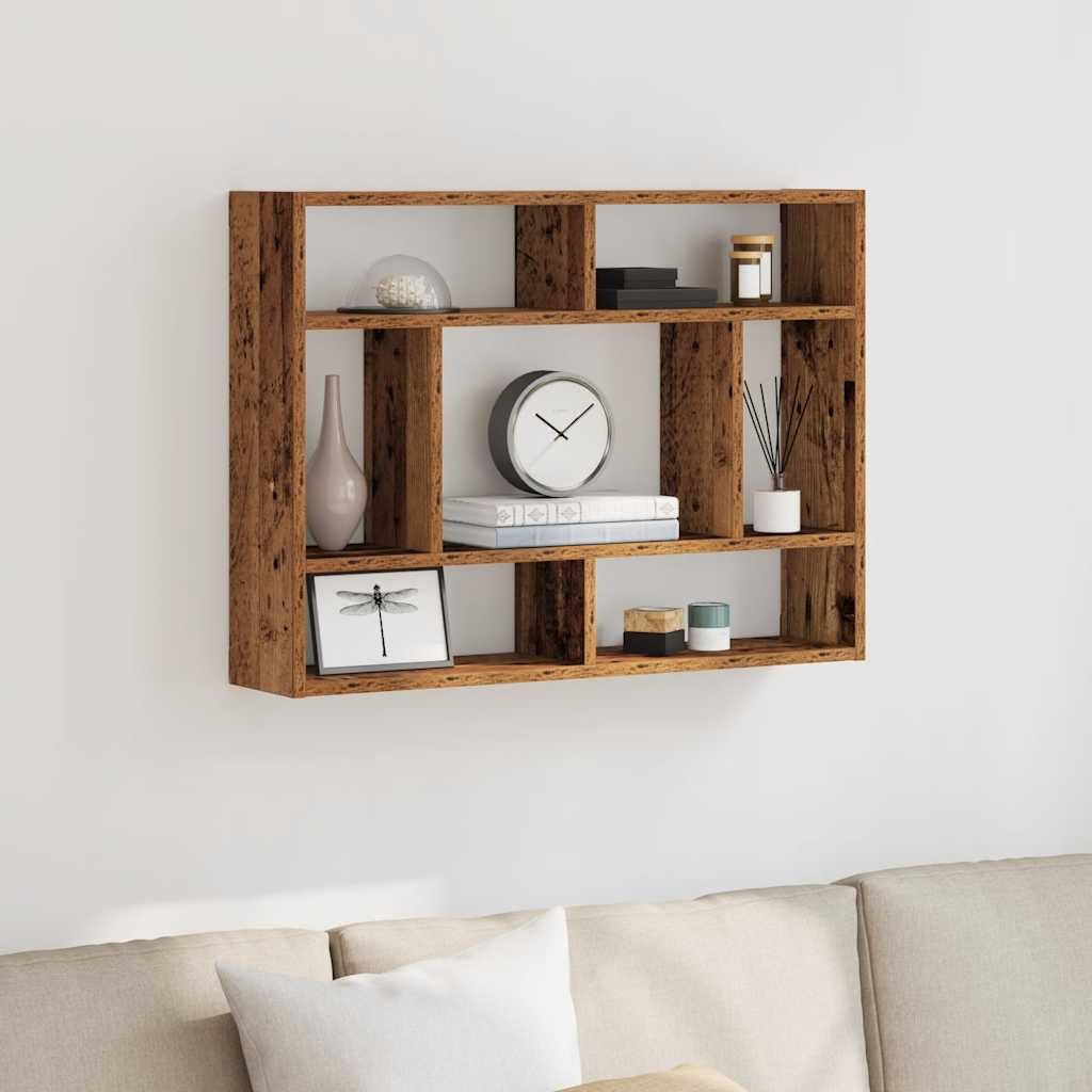 vidaXL Regal Wandregal Altholz-Optik 75x16x55 cm Holzwerkstoff, 1-tlg. günstig online kaufen