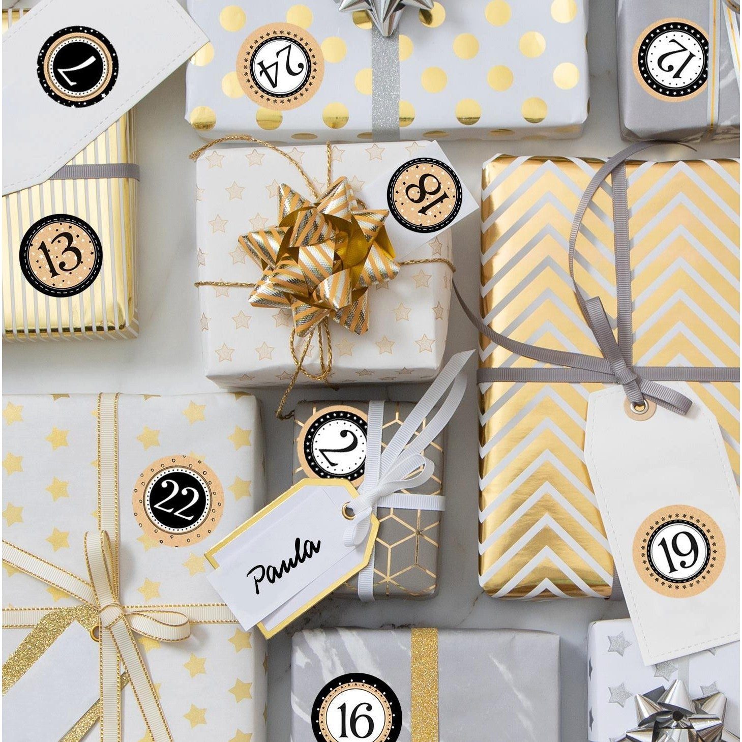 Logbuch-Verlag Dekofigur Adventskalender Zahlen Aufkleber 1–24 günstig online kaufen