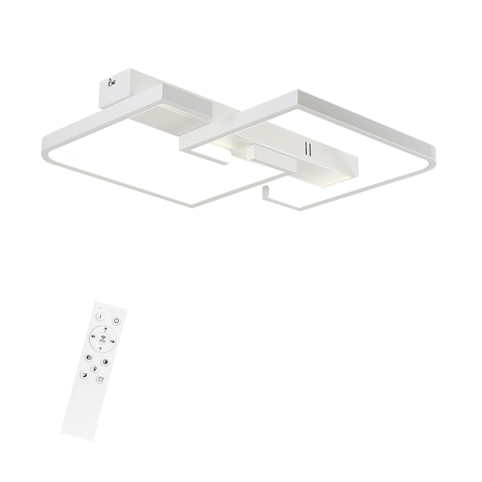 ZMH LED Deckenleuchte Dimmbare Wohnzimmer Deckenlampe mit Fernbedienung, 46W, Modern Design, 3000-6500K