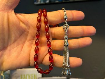 TesbihBid Kettenanhänger (Tasbeeh Amber Prayerbeads Rosary Faturan 33 Braun, TesbihBid Kettenanhänger Gebetskette Tesbih Misbaha)