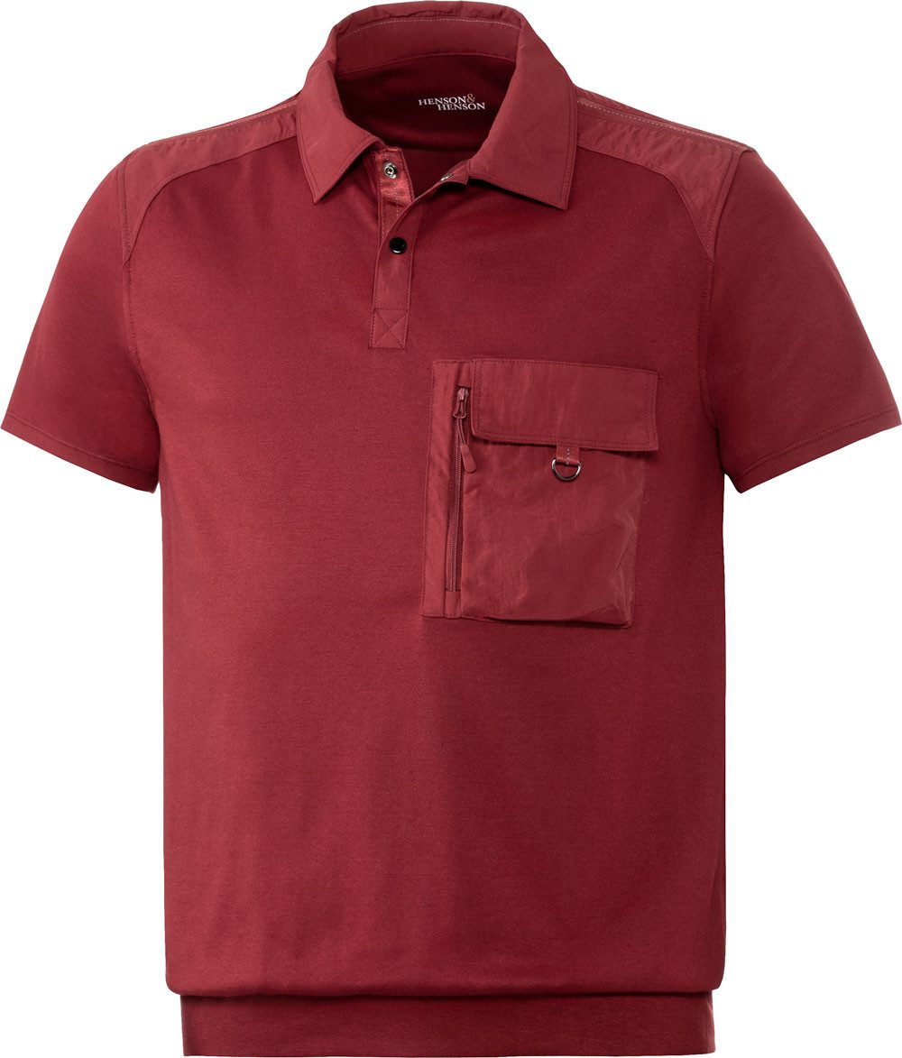 HENSON&HENSON Poloshirt in Unifarbe, weich, hautsympathisch