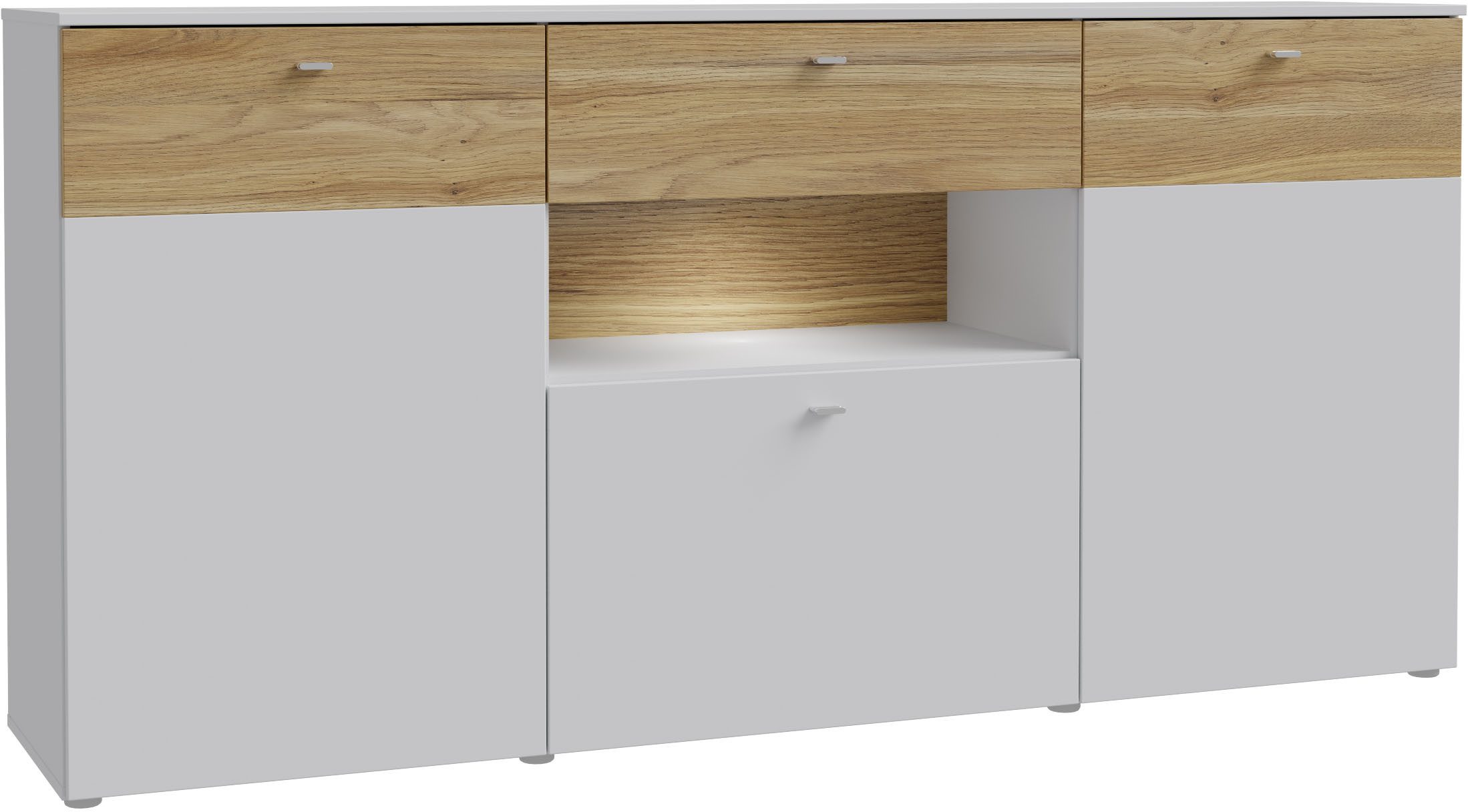 FORTE Sideboard "Como", Kommode, Stauraumschrank, LED Beleuchtung, Soft Clo günstig online kaufen