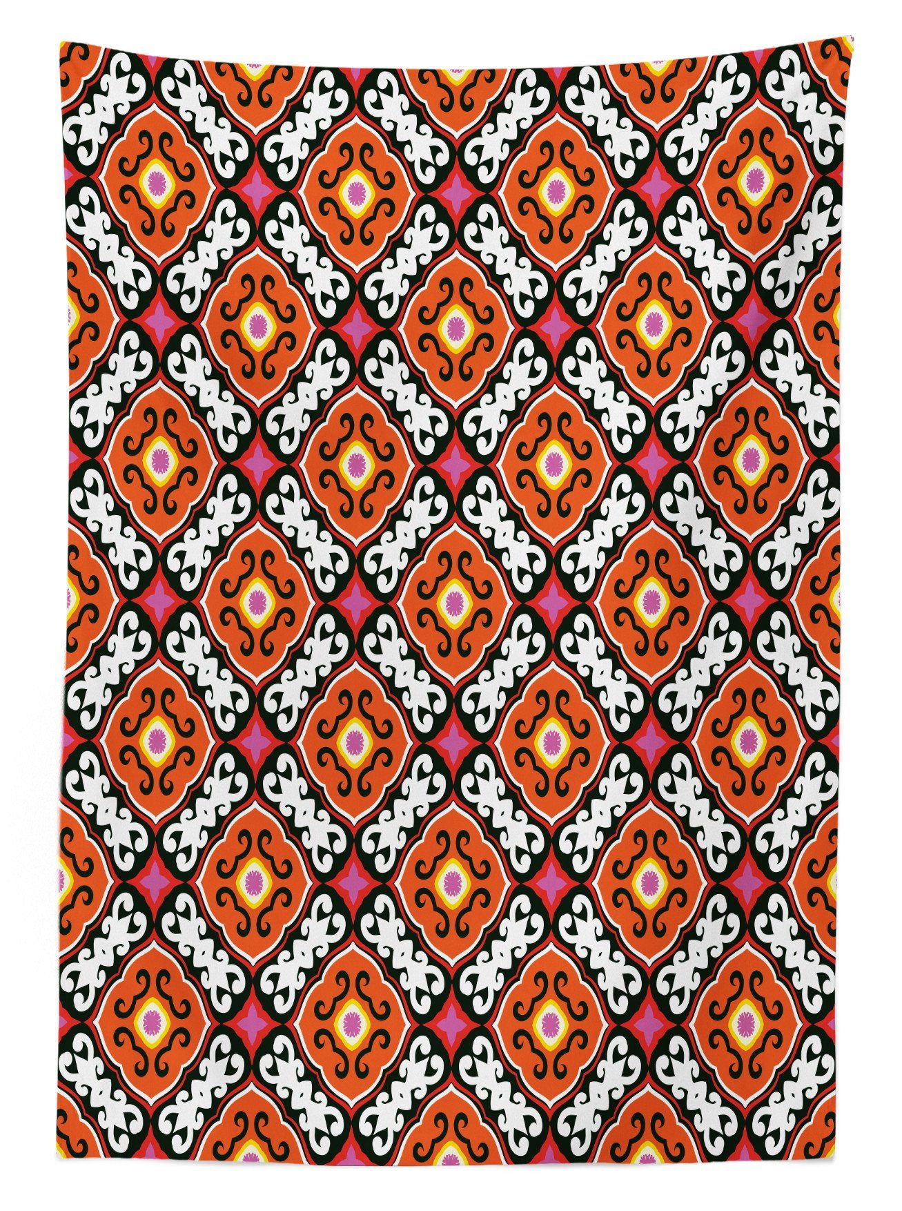 Farbfest Abakuhaus den geeignet Floral Türkisch-Muster Bold Für Außen Bereich Klare Tischdecke Waschbar Farben,