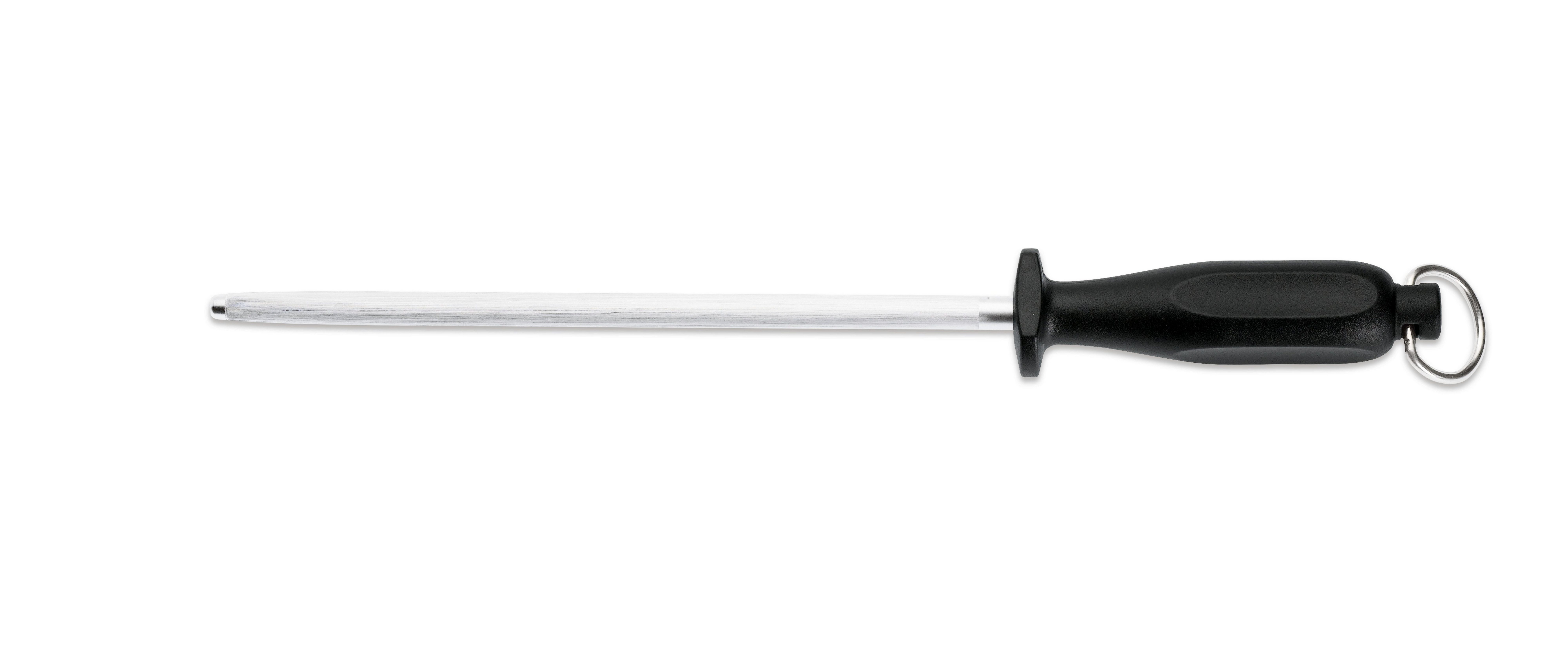 GIESSER Messerschärfer Abziehstahl Profil rund 23 - 36 cm, Mittelfeiner Zug - Verzahnung 6-7 Züge pro mm